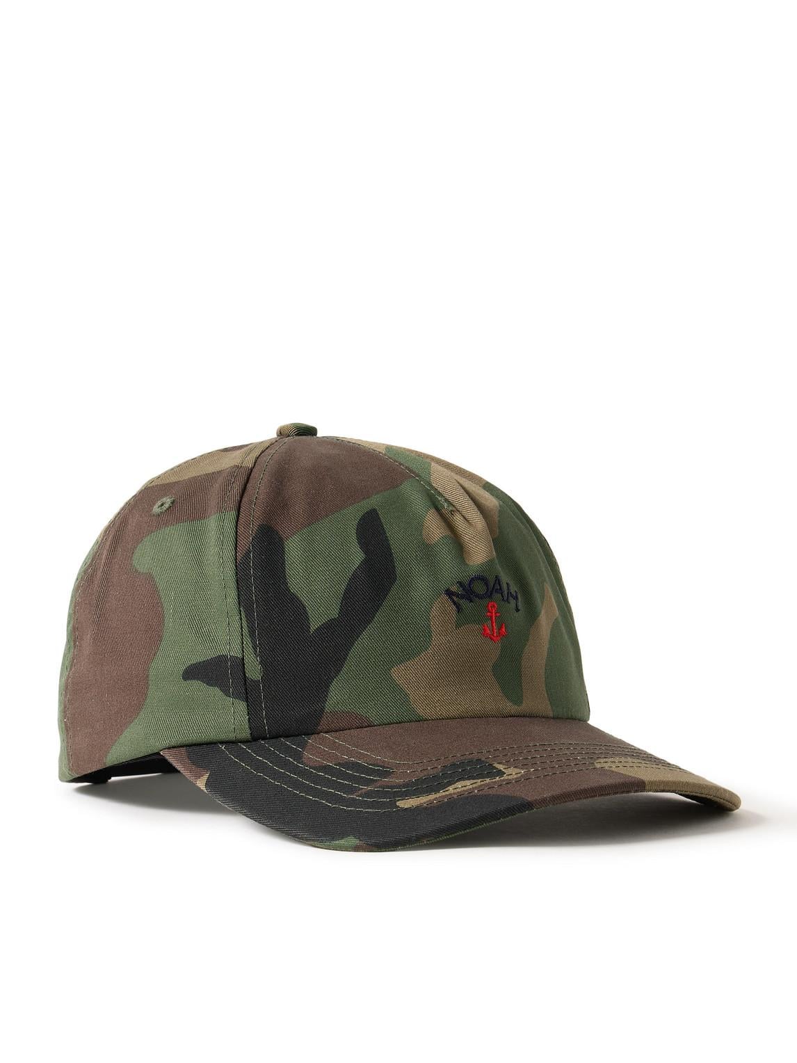 Noah Anchor Logo-Embroidered Camouflage-Print Cotton-Twill