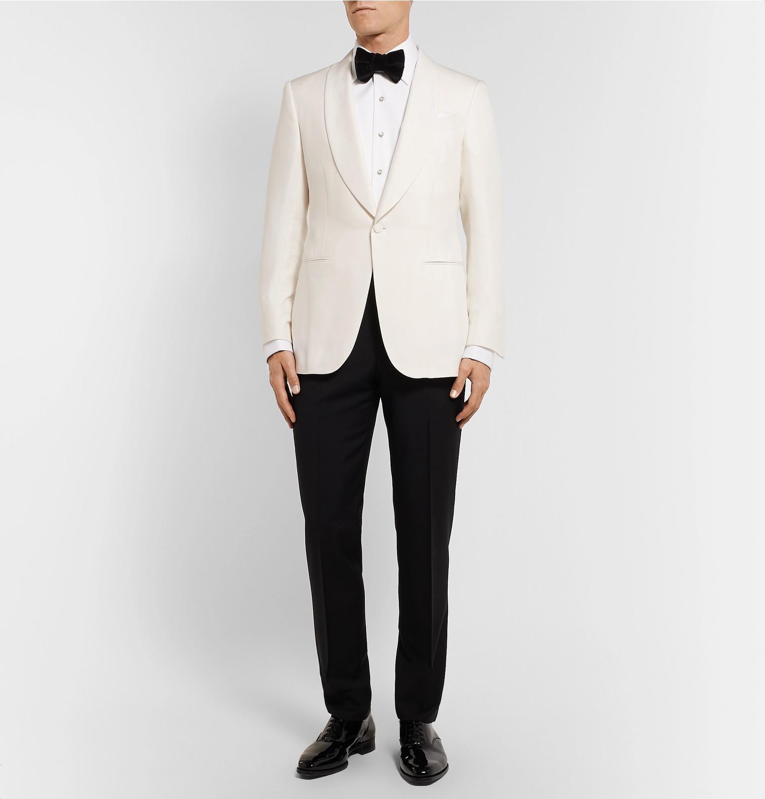 zegna white dinner jacket