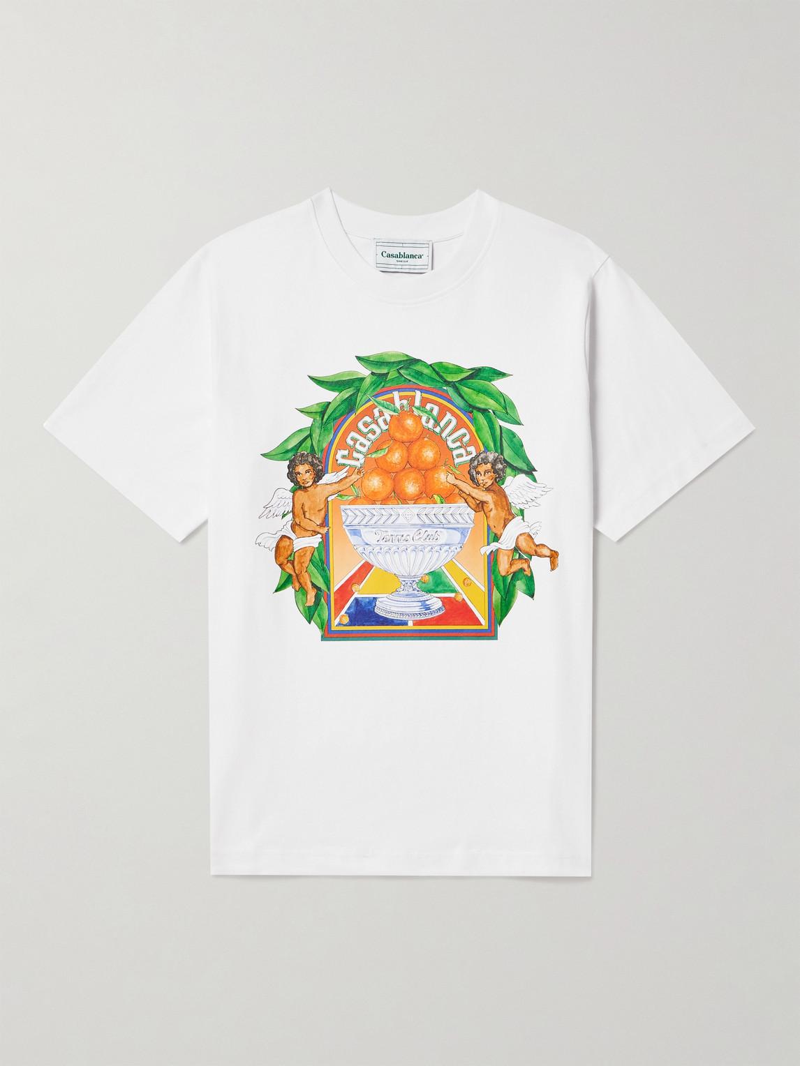 CASABLANCA Triomphe D'orange T-shirt in White for Men | Lyst