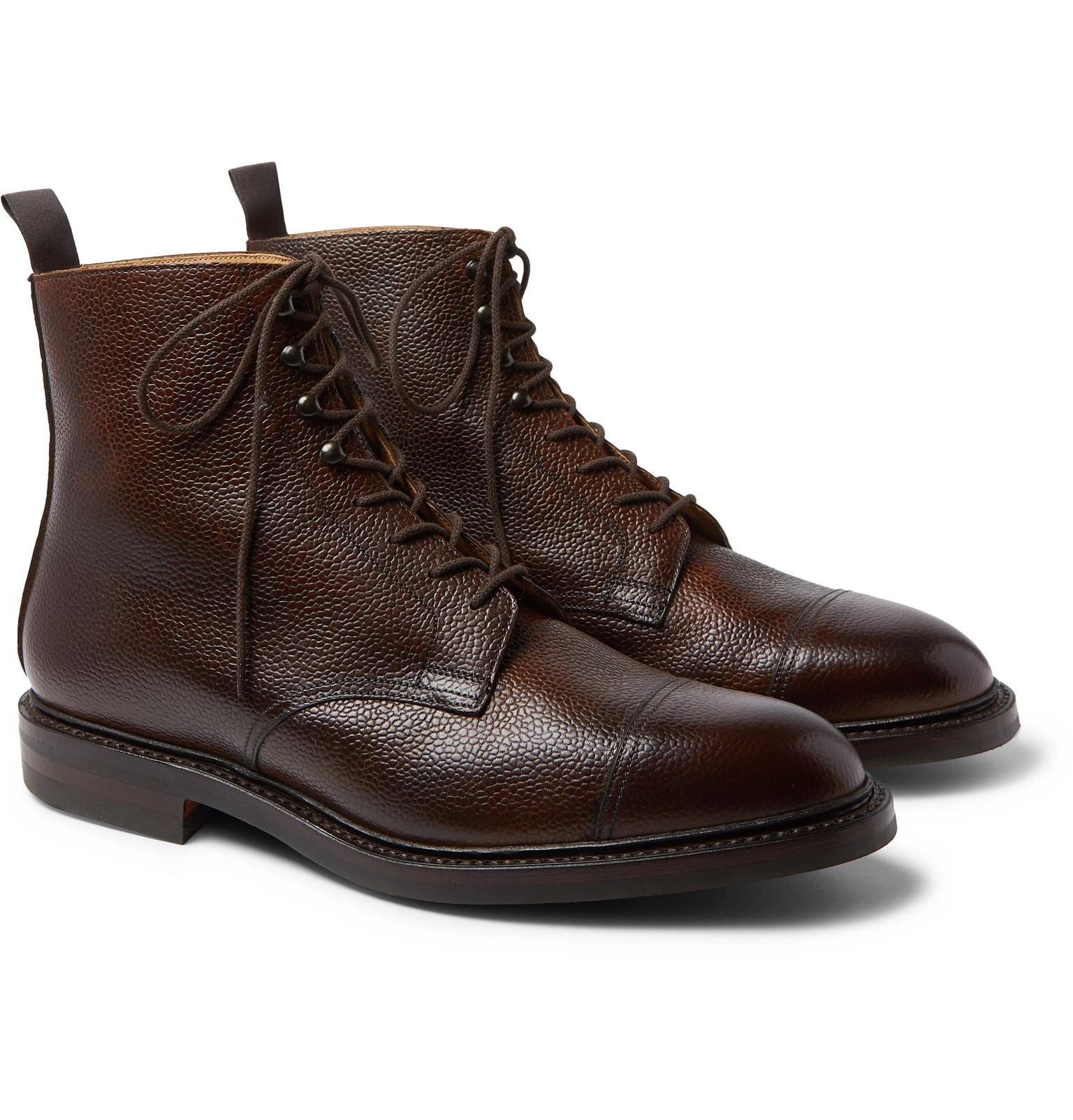 James Purdey Sons Full grain Leather Boots in Brown for Men Lyst