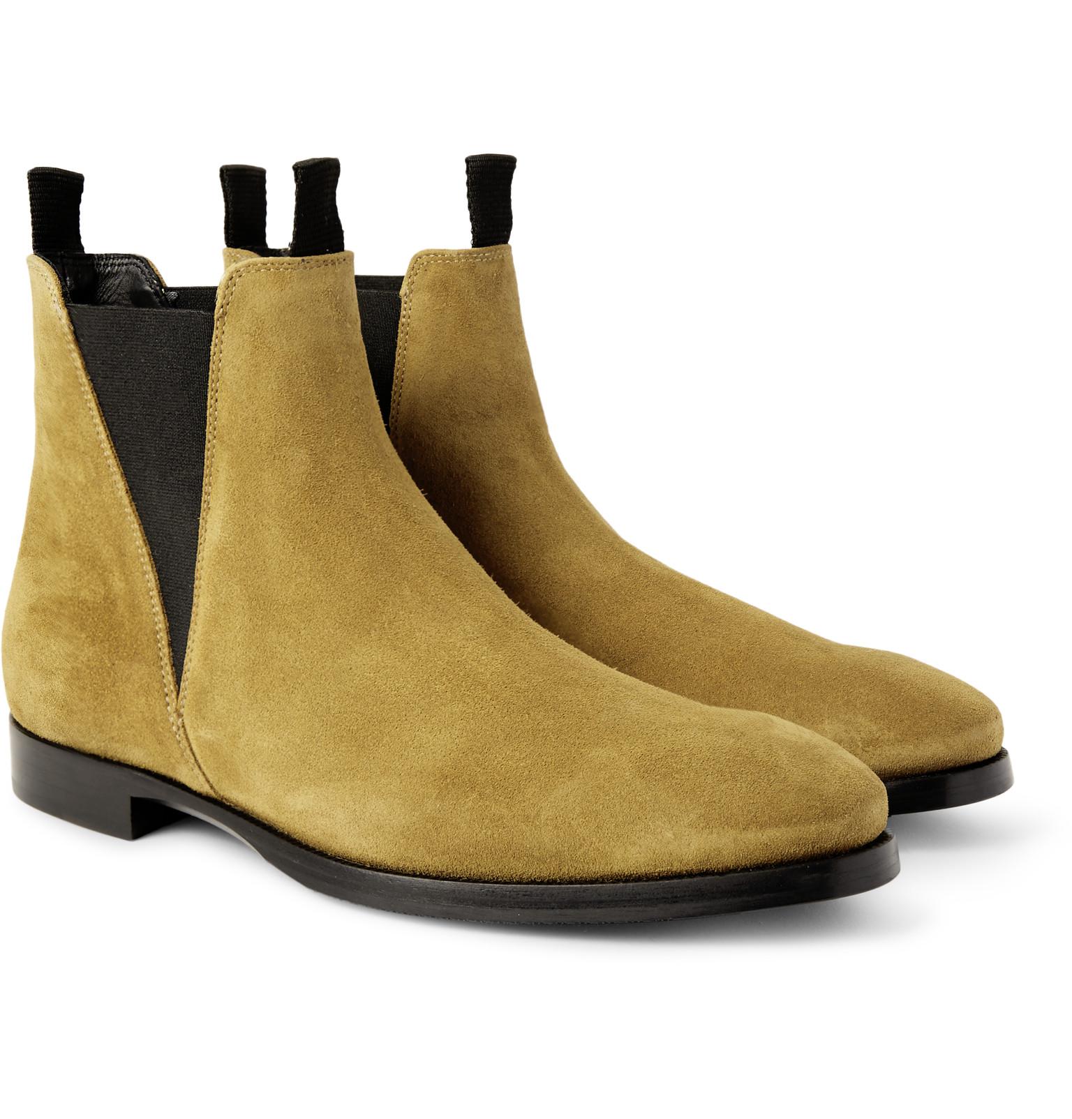 mustard chelsea boots
