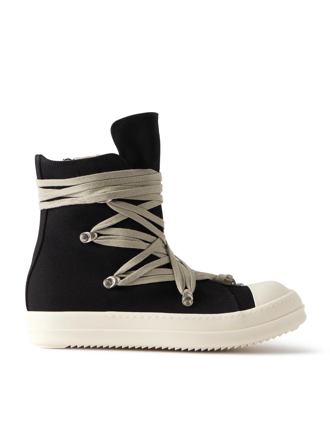 【RICK OWENS】スニークス ハイトップ キャンバス スニーカー Rick Owens High-Top Sneakers Sneakers in Black for Men | Lyst