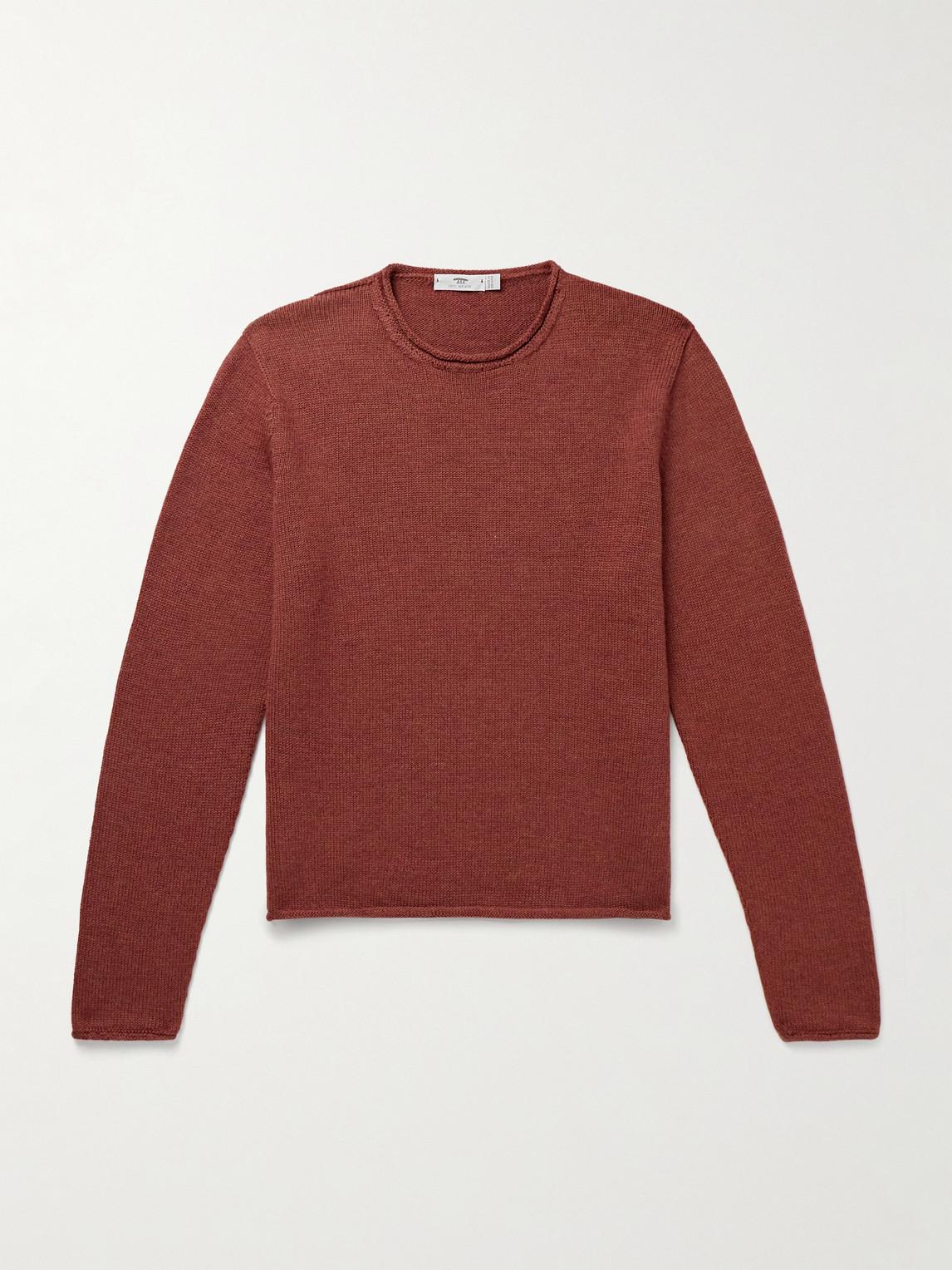 Inis Meáin Wool And Linen-blend Sweater in Red for Men Lyst UK - Main Image