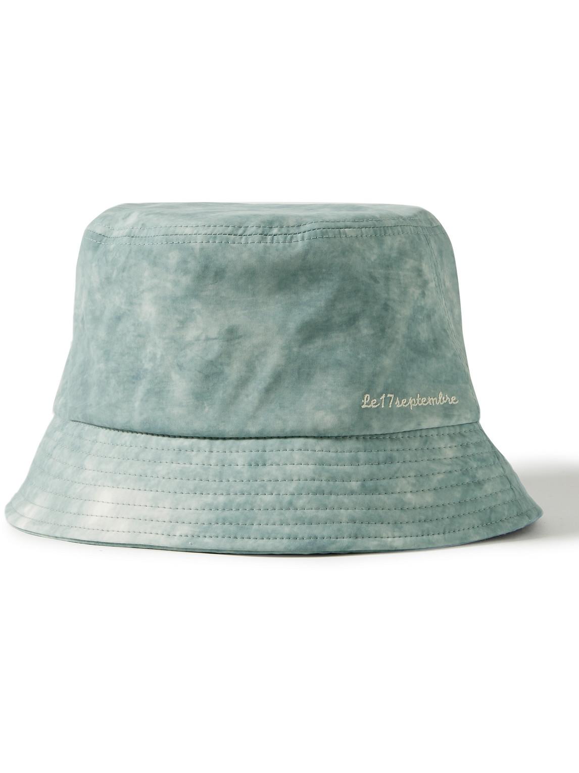 LE 17 SEPTEMBRE Logo-embroidered Tie-dyed Nylon Bucket Hat in Green for Men  | Lyst