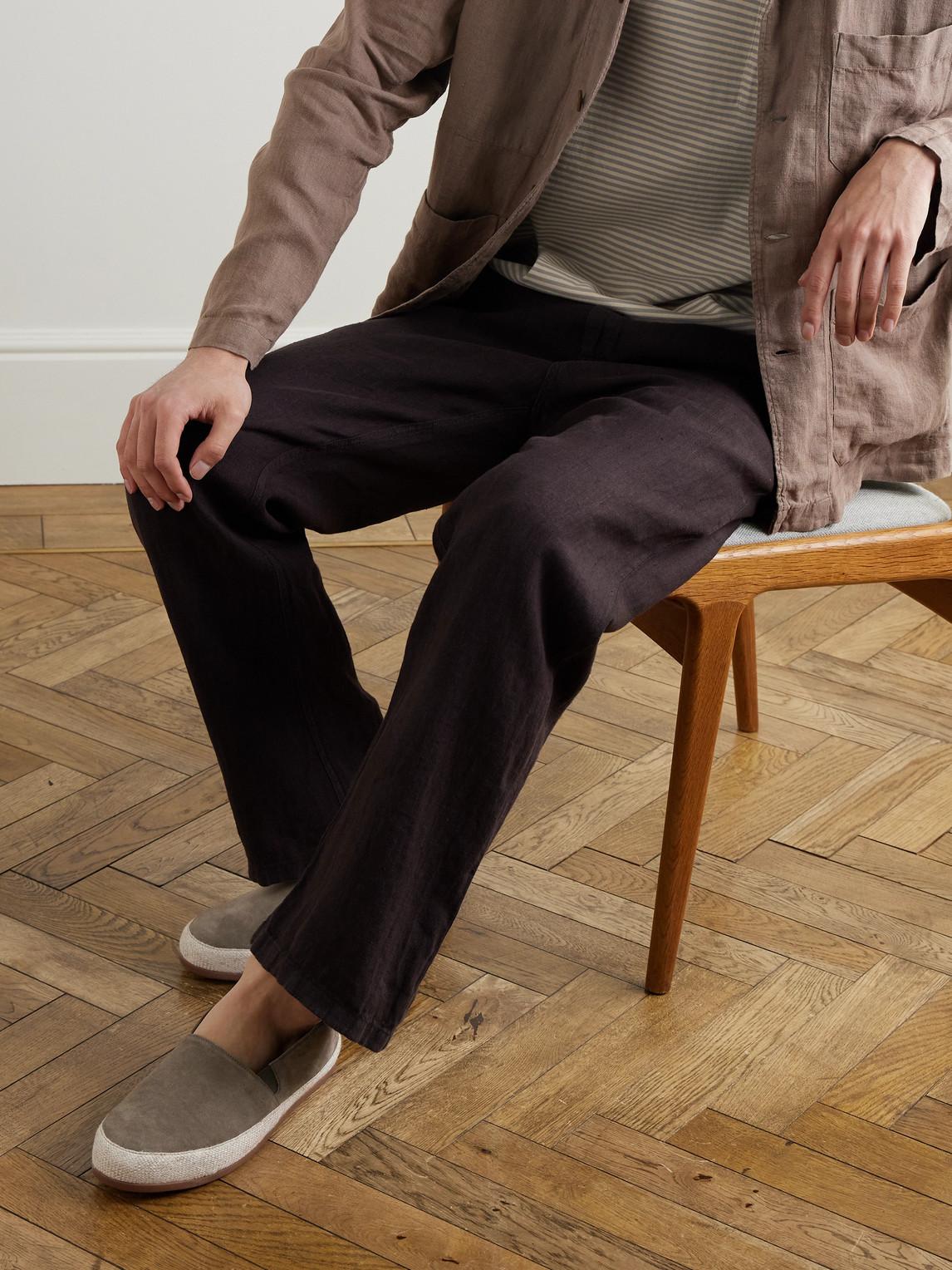 Blazer Mulo Linen Espadrilles Mulo Suede Espadrilles In Natural