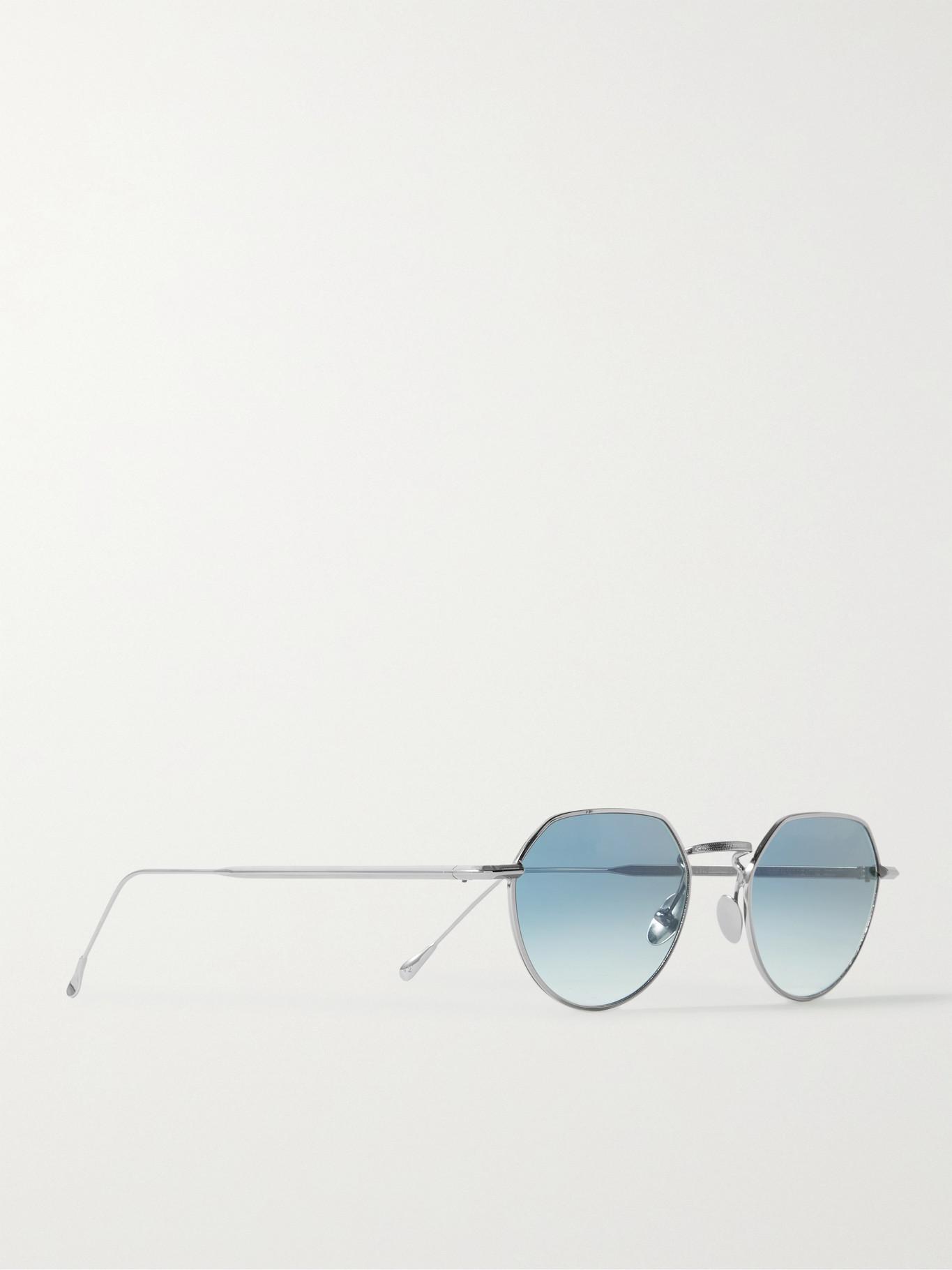Oliver Spencer Monc Lymington Round-frame Silver-tone Sunglasses in  Metallic for Men - Lyst