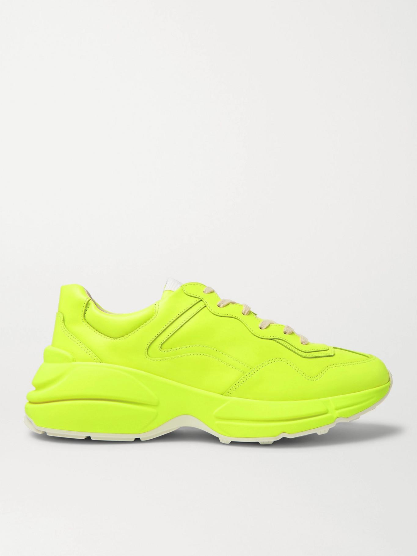Neon yellow gucci sneakers Clearance