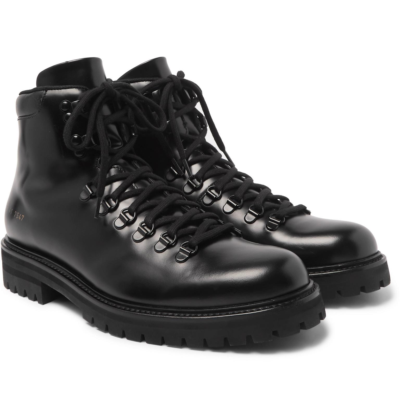 common projects black leather boots