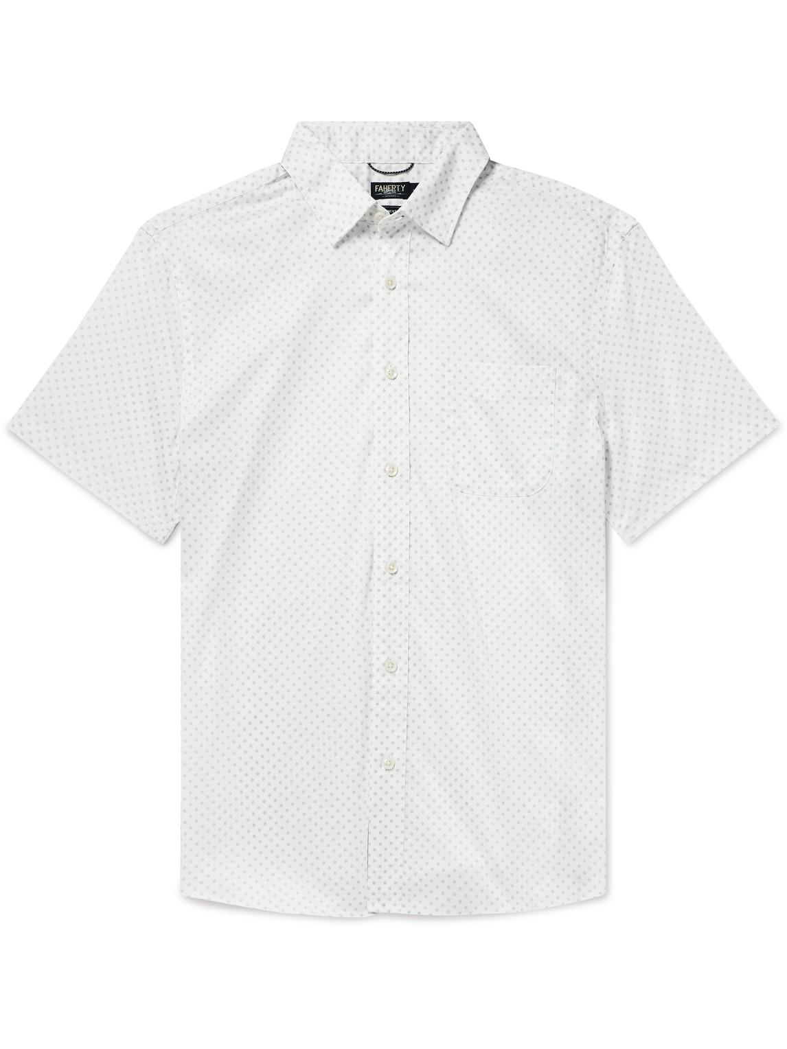 Faherty Movement Printed Supima Cottonblend Shirt in White for Men Lyst