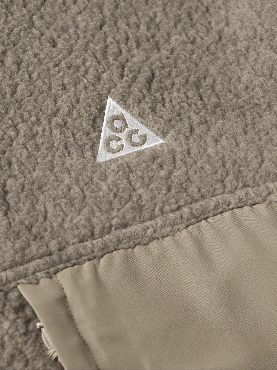 Nike Acg Arctic Wolf Logo embroidered Shell trimmed Polartec Fleece Jacket in Natural for Men Lyst UK