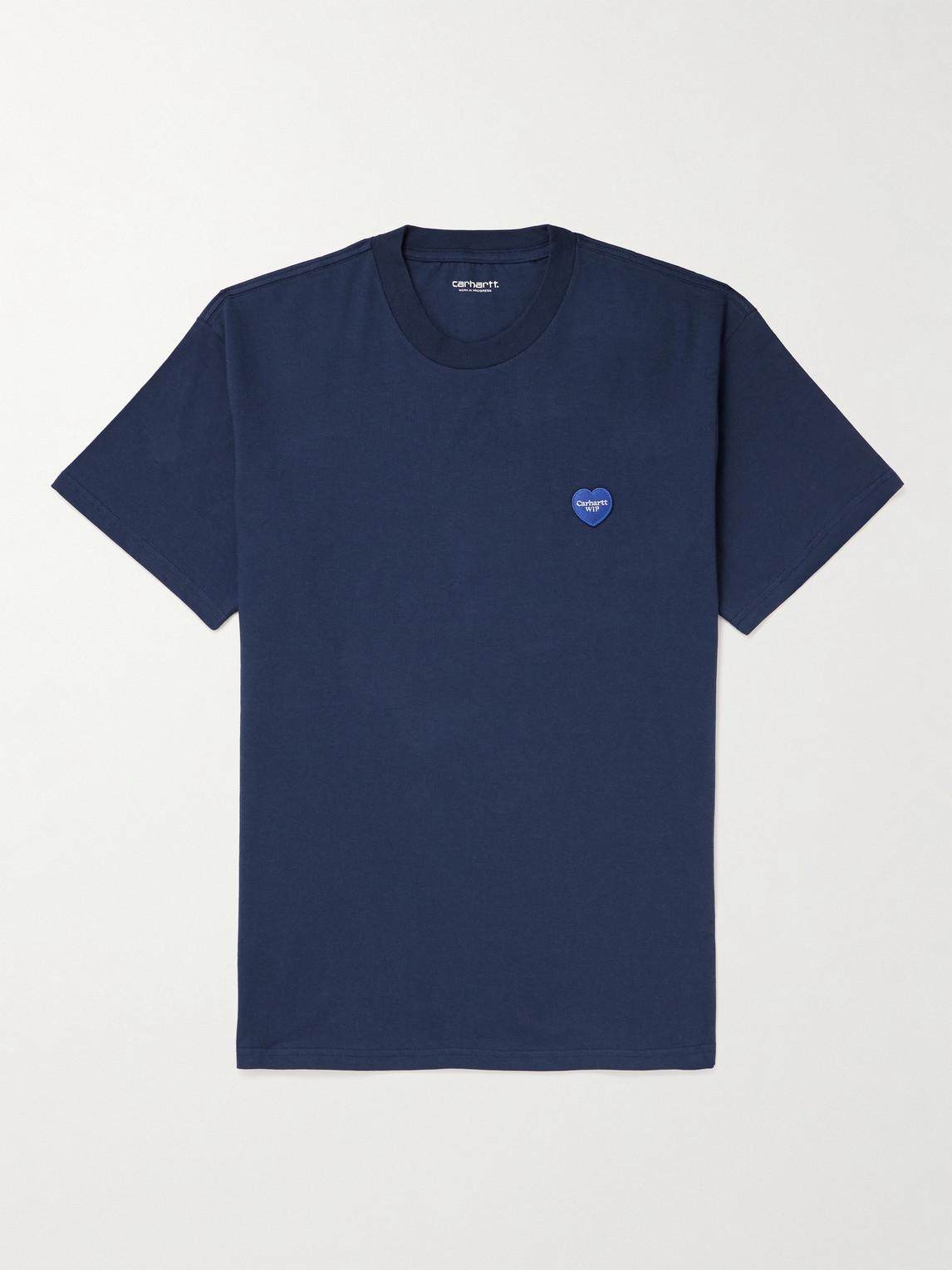 Carhartt WIP Double Heart Logo-appliquéd Printed Cotton-jersey T-shirt ...
