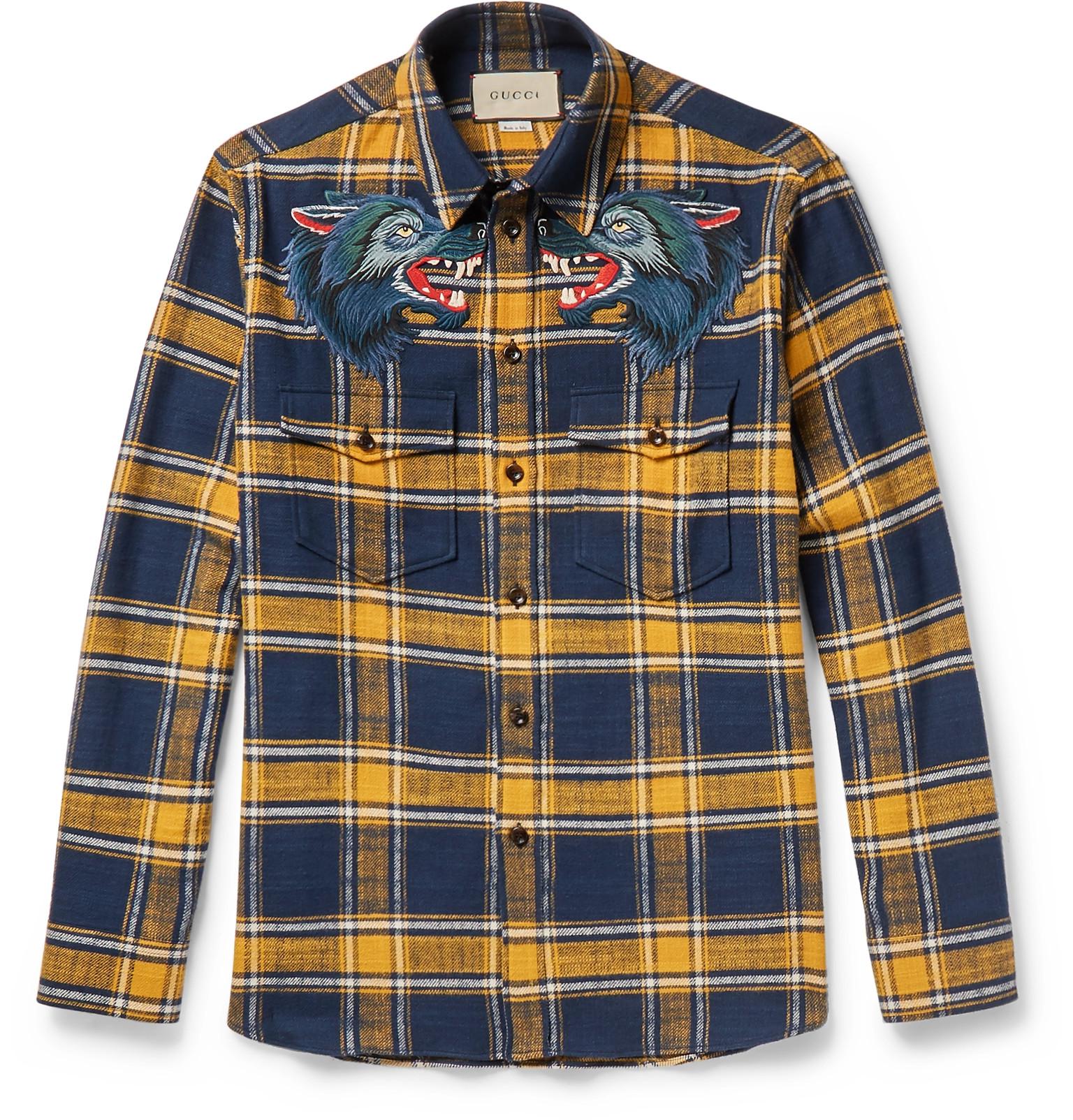 gucci flannel jacket