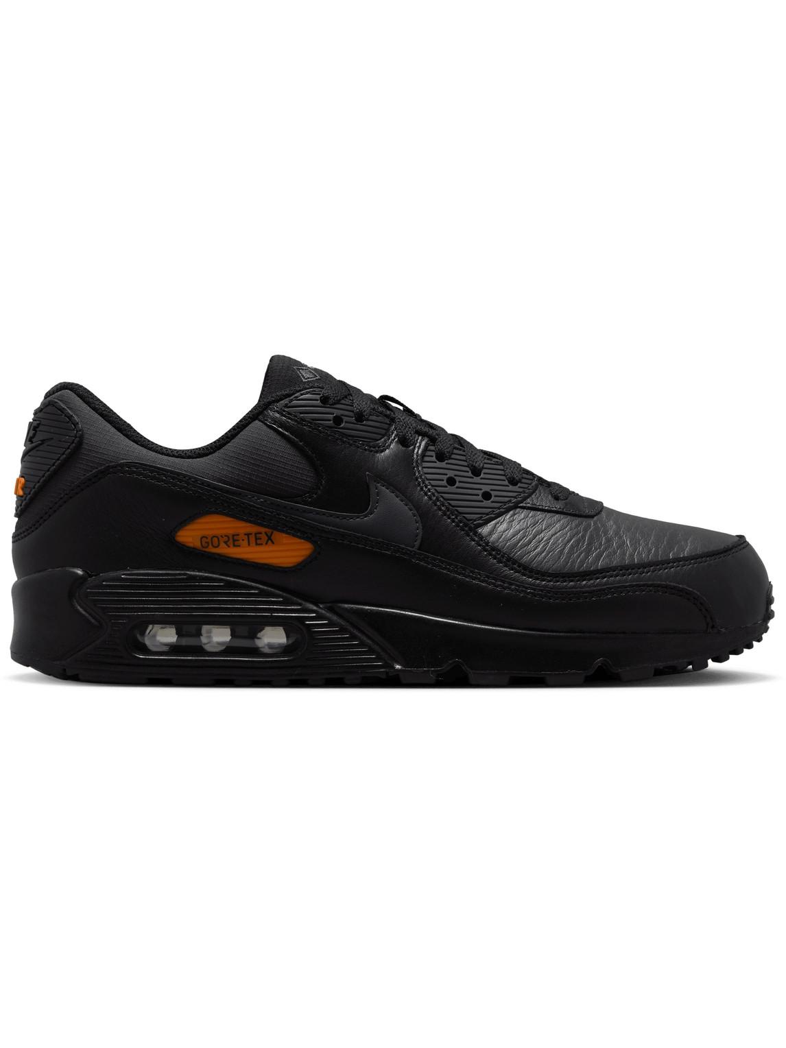 Nike Air Max 90 Rubber-trimmed Leather And Gore-tex® Ripstop Sneakers in  Black for Men | Lyst