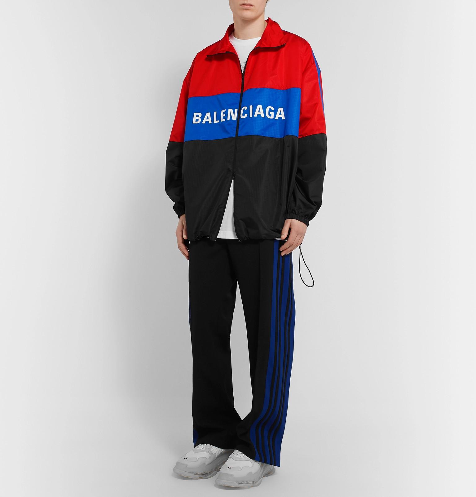 Balenciaga Colorblock Logo Track Jacket in Red for Men | Lyst Canada