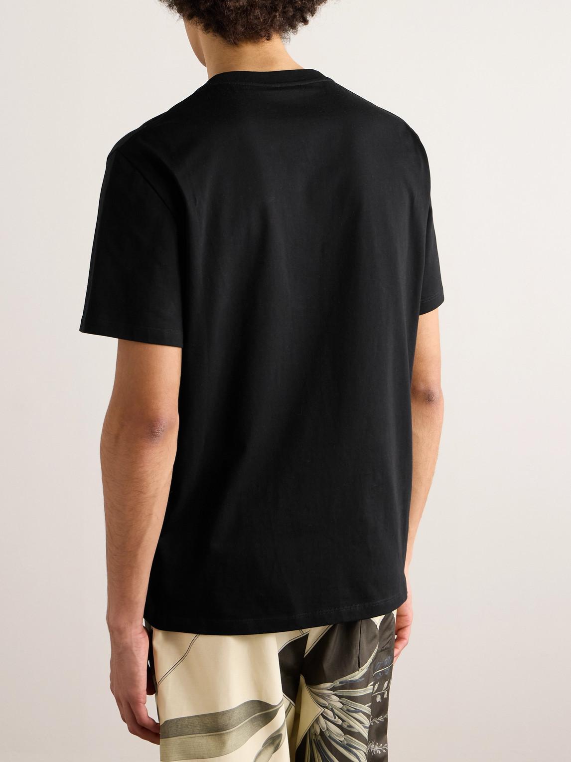 Loewe Paula's Ibiza Logo-Appliquéd Cotton-Jersey T-Shirt in Black