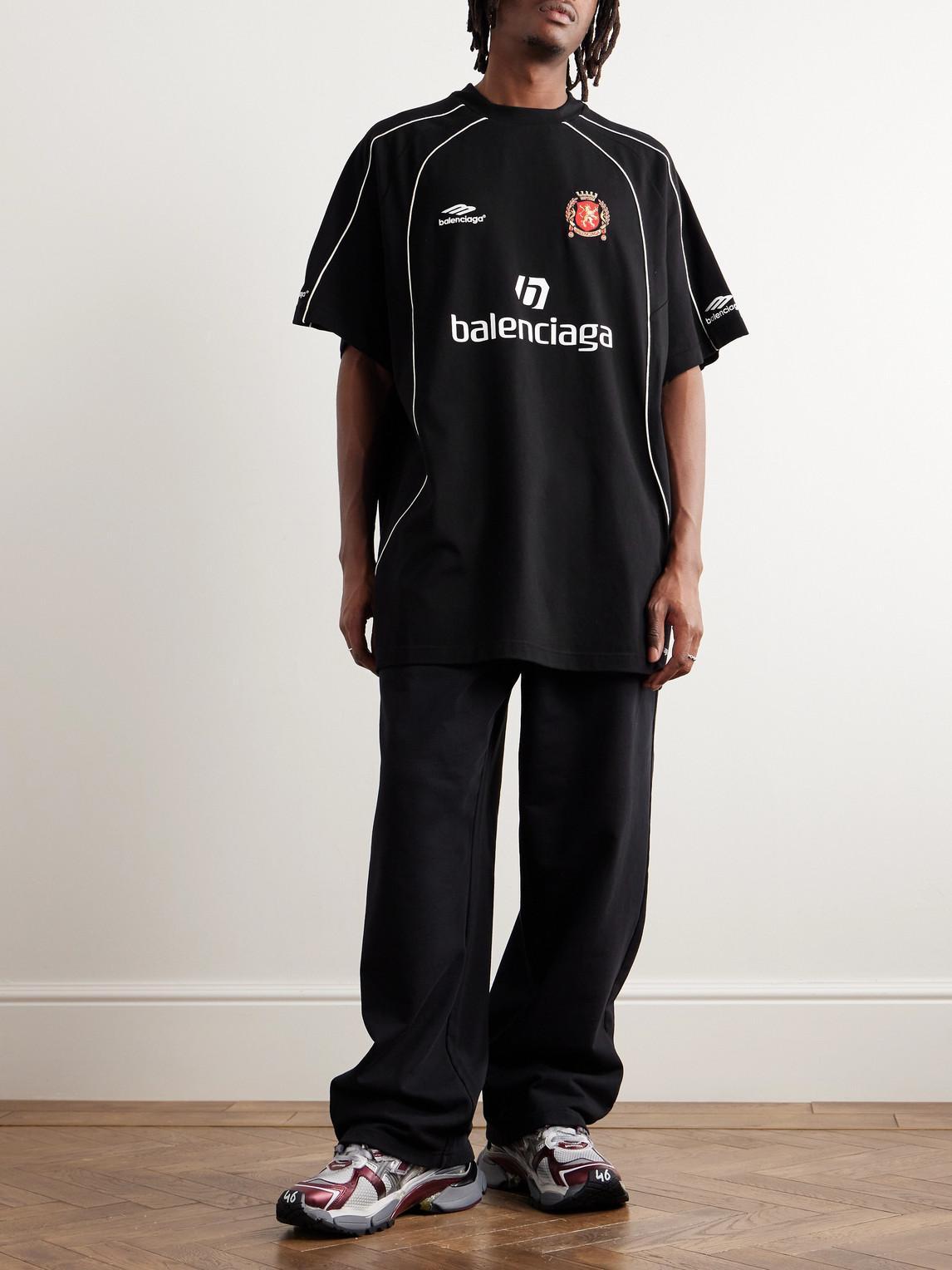 Balenciaga Barcelona Soccer T-Shirt Oversized in Black for Men