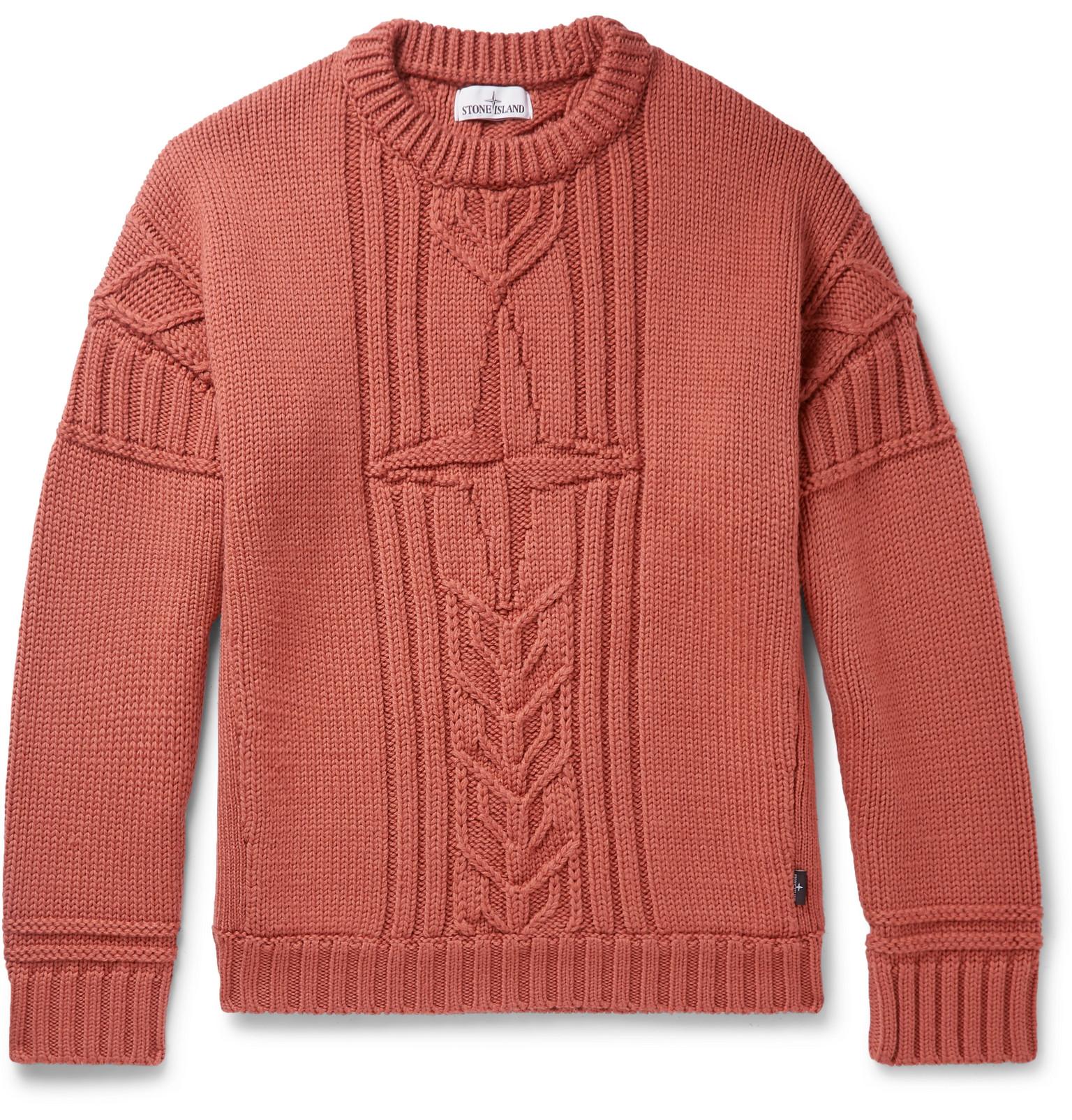 stone island knit cardigan