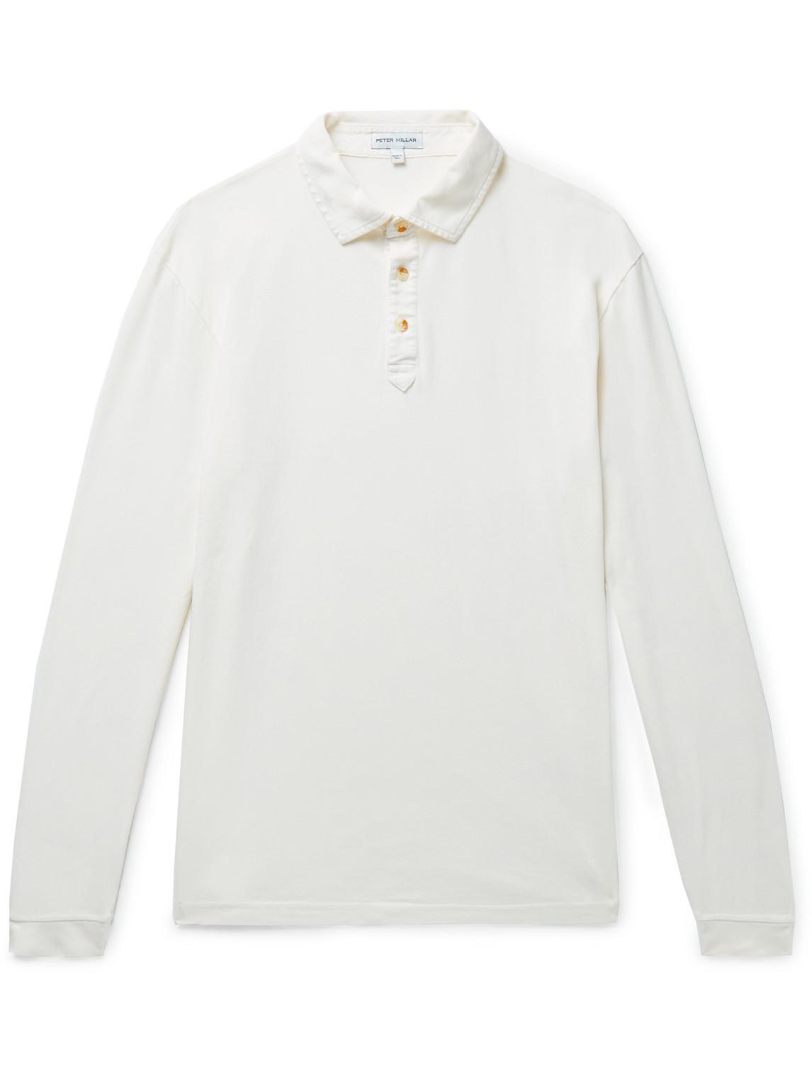Peter Millar Lava Stretch-pima Cotton-jersey Polo Shirt in White for ...