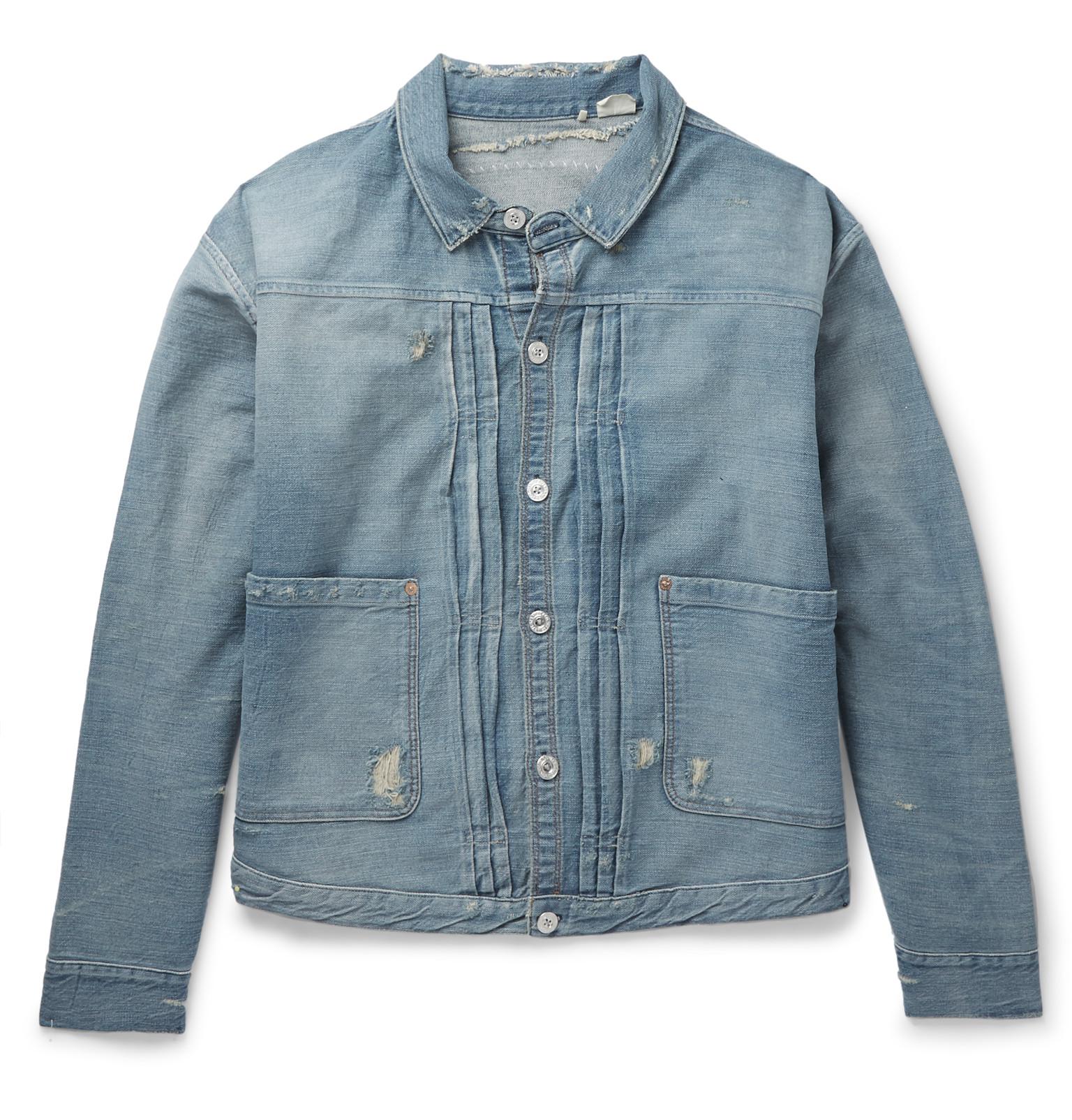 distressed levis jacket