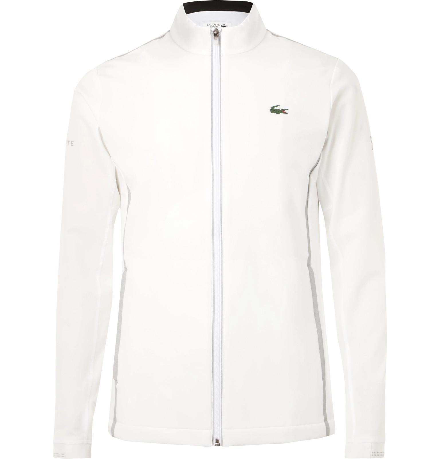 Lacoste Sport Novak Djokovic Stretch-jersey Zip-up Jacket in White for Men  | Lyst Canada