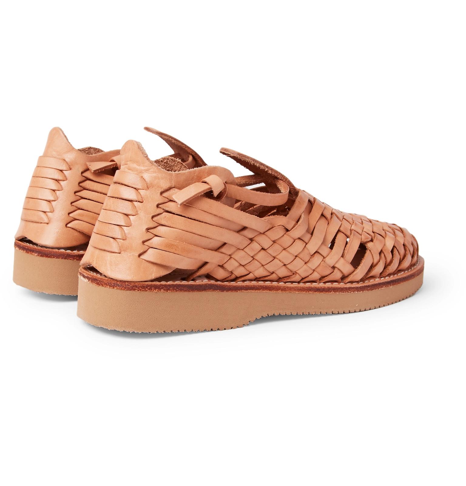 Yuketen Crus Woven Leather Sandals for Men - Lyst