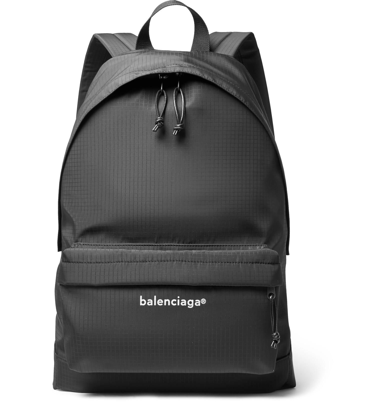 Balenciaga Denim Explorer Printed Ripstop Backpack in Black for Men - Lyst