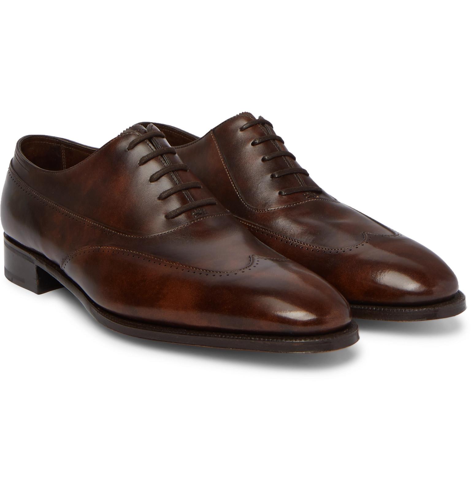 John Lobb Strand Museum Leather Oxford Shoes in Brown for Men | Lyst UK