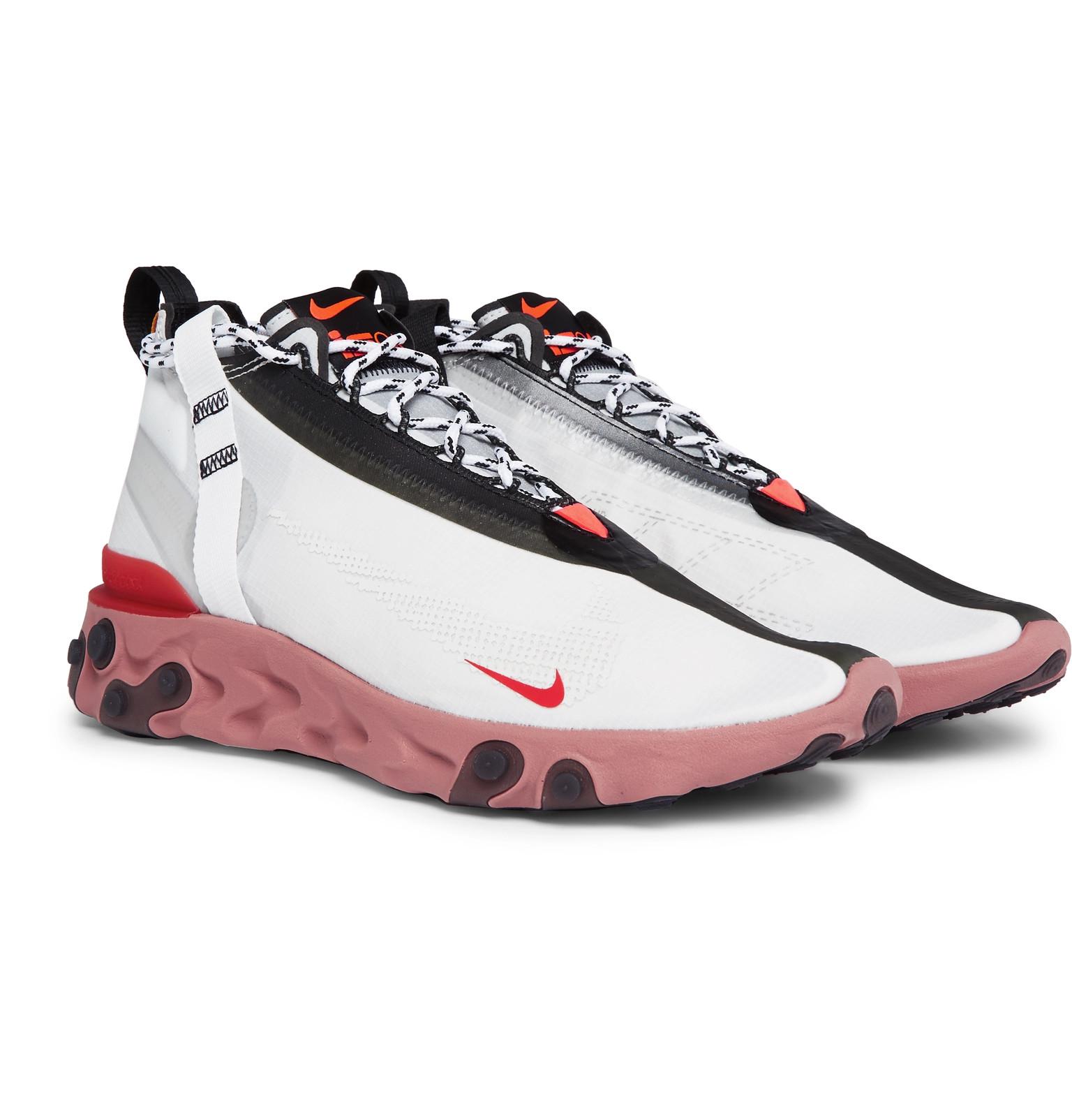 Nike Synthetic React Runner Mid Wr Ispa Ripstop Sneakers in White for Men - Lyst