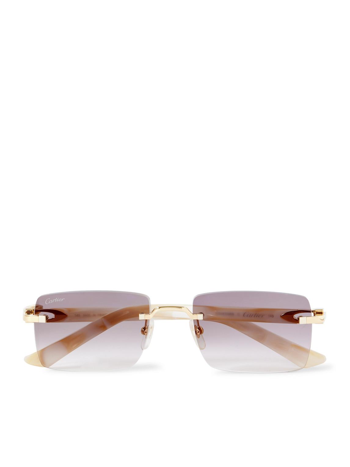 Flat Top Shield Sunglasses - Rimless Square TR90 Frame Polarized Glasses For Women & Men, Unisex Design
