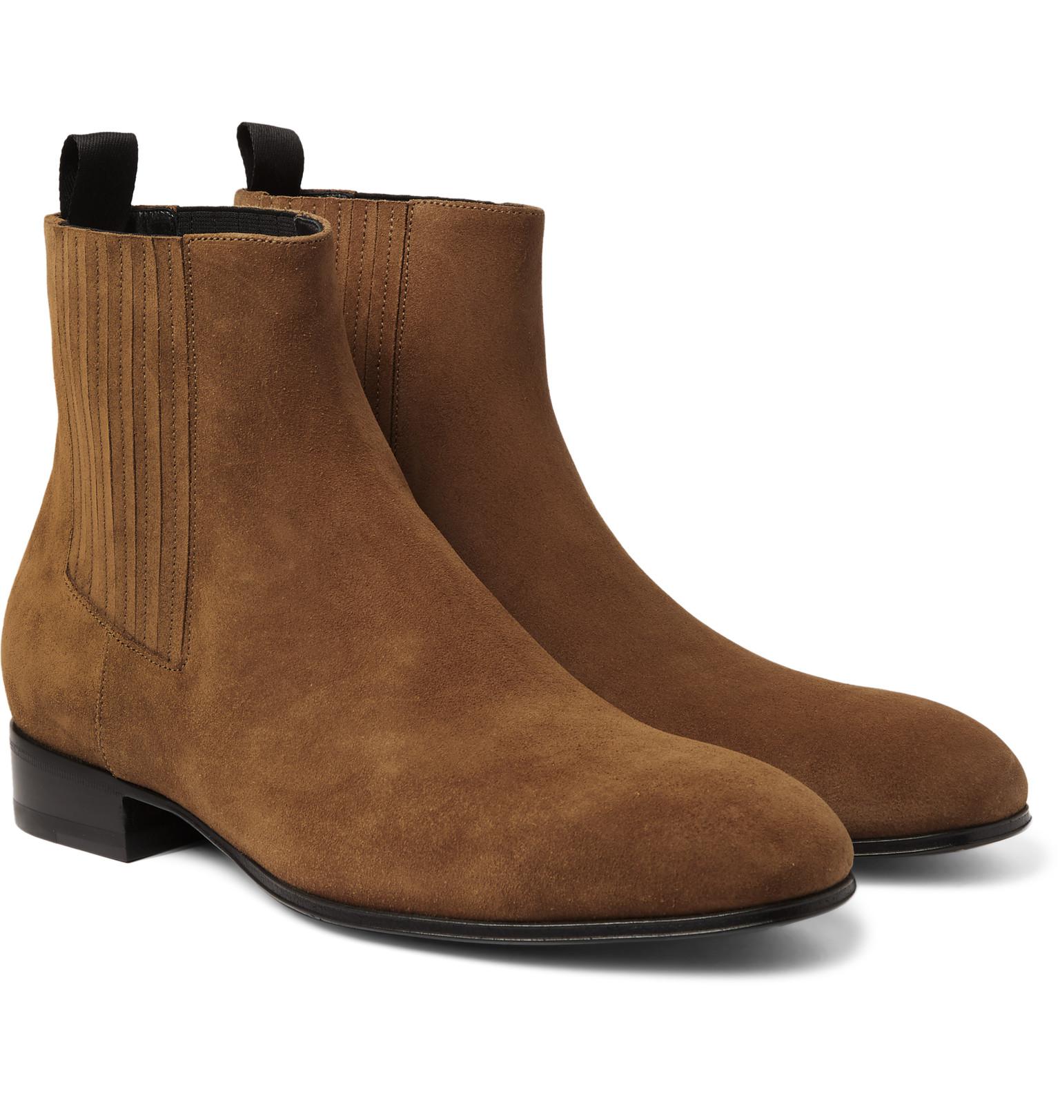 Oblea datos Proceso Balenciaga Suede Chelsea Boots in Blue for Men | Lyst