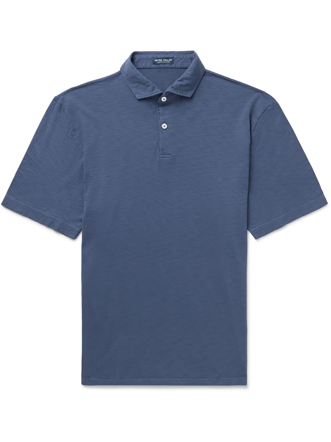 Peter Millar Journeyman Pima Cotton-jersey Polo Shirt in Blue for Men ...