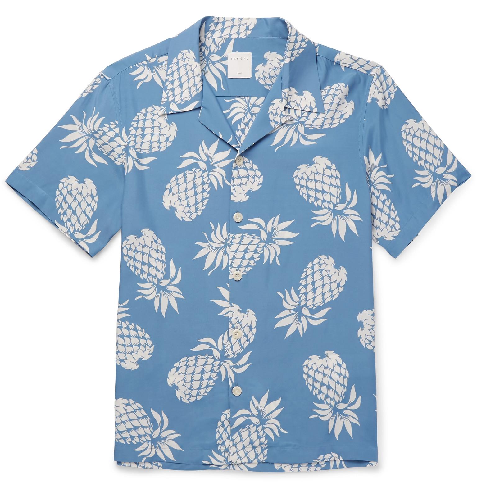 blue pineapple shirt