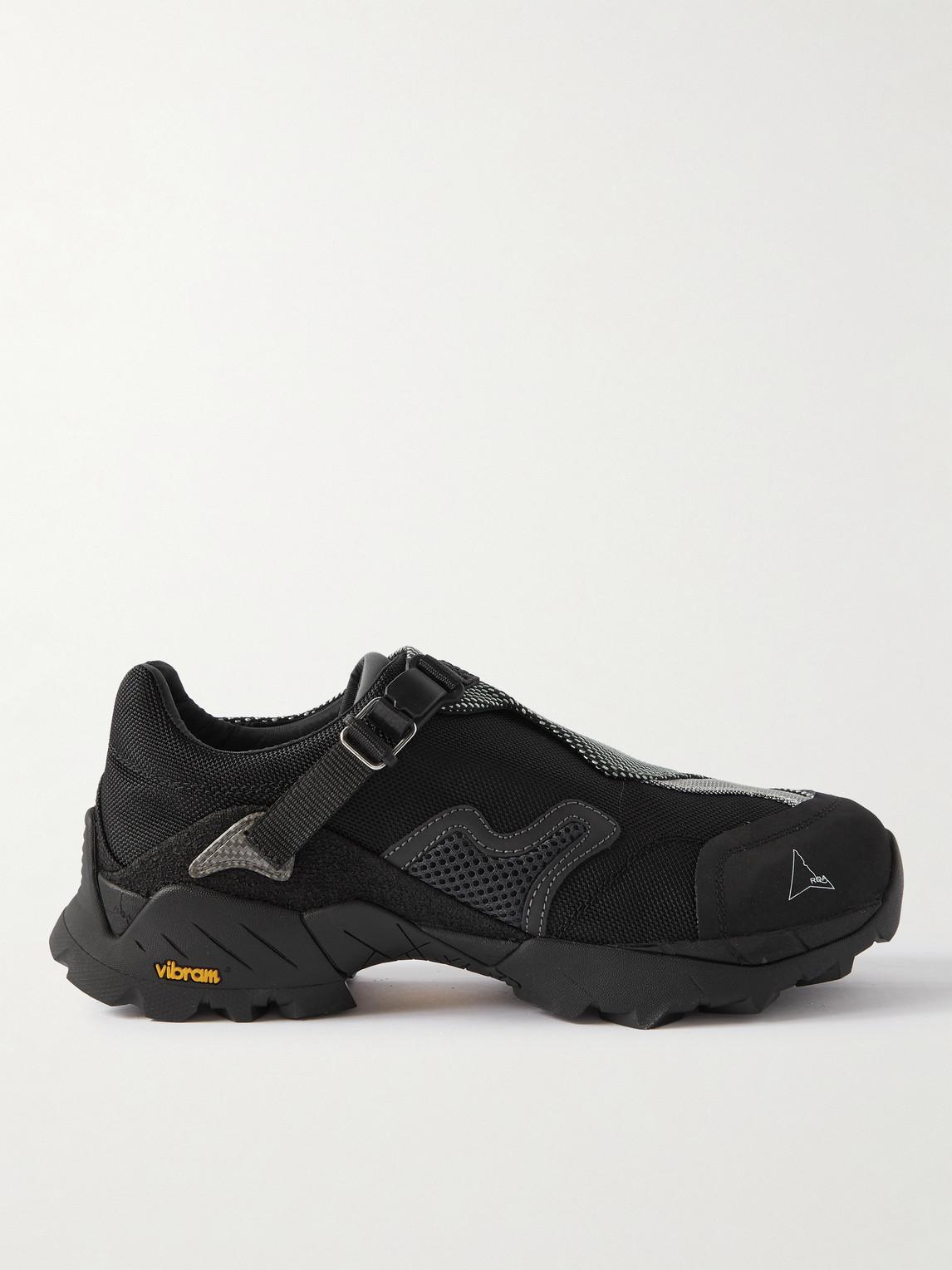ROA Minaar Rubber-trimmed Canvas And Mesh Hiking Sneakers in Black