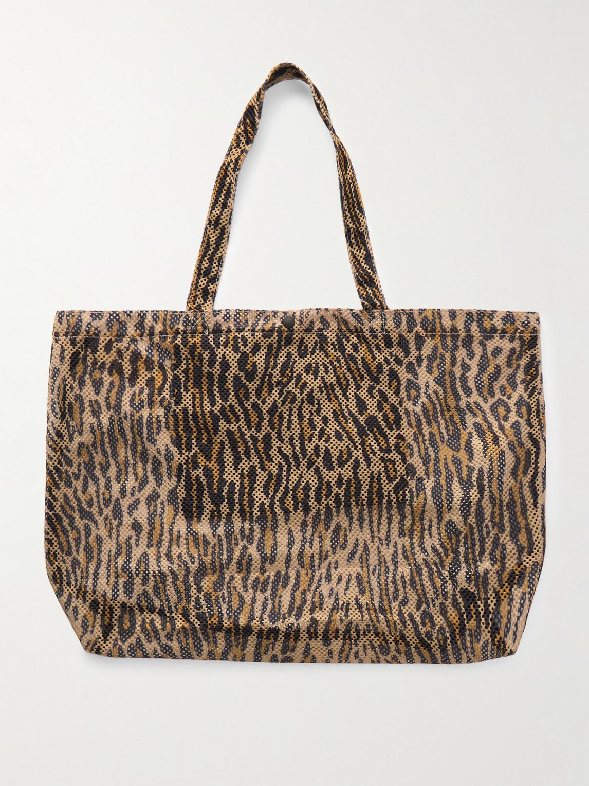 ワコマリアSPEAKEASY LEOPARD MESH SHOULDE Wacko Maria Speakeasy Packable Leopard-print Mesh Tote Bag