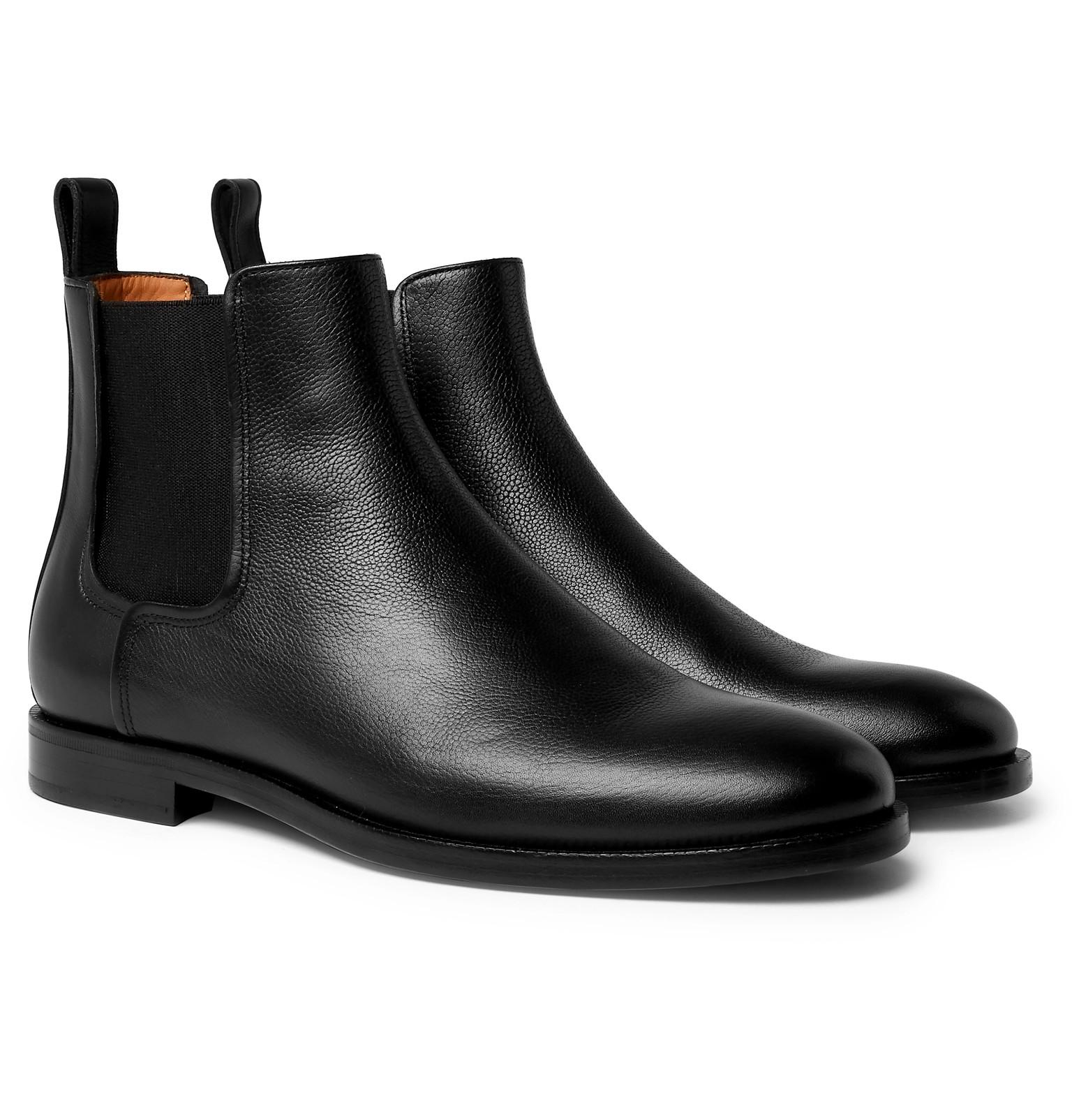 Lanvin Full-grain Leather Chelsea Boots in Black for Men - Lyst