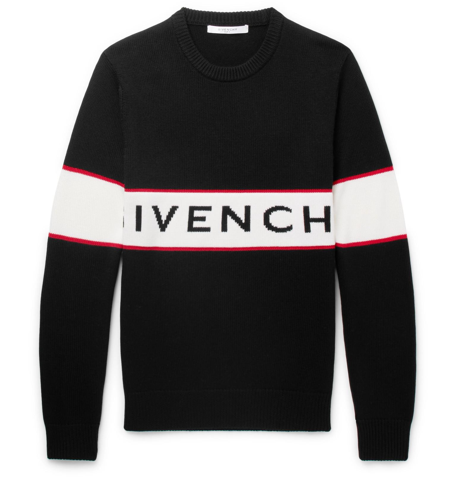 givenchy logo knit sweater