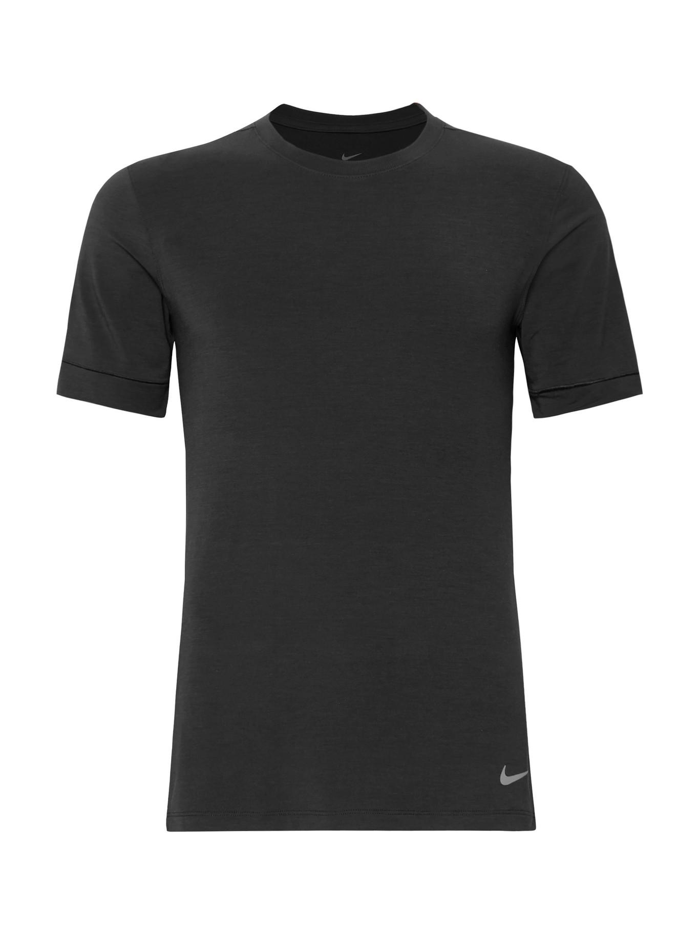 Nike Transcend Slim-fit Dri-fit Yoga T-shirt in Black for Men