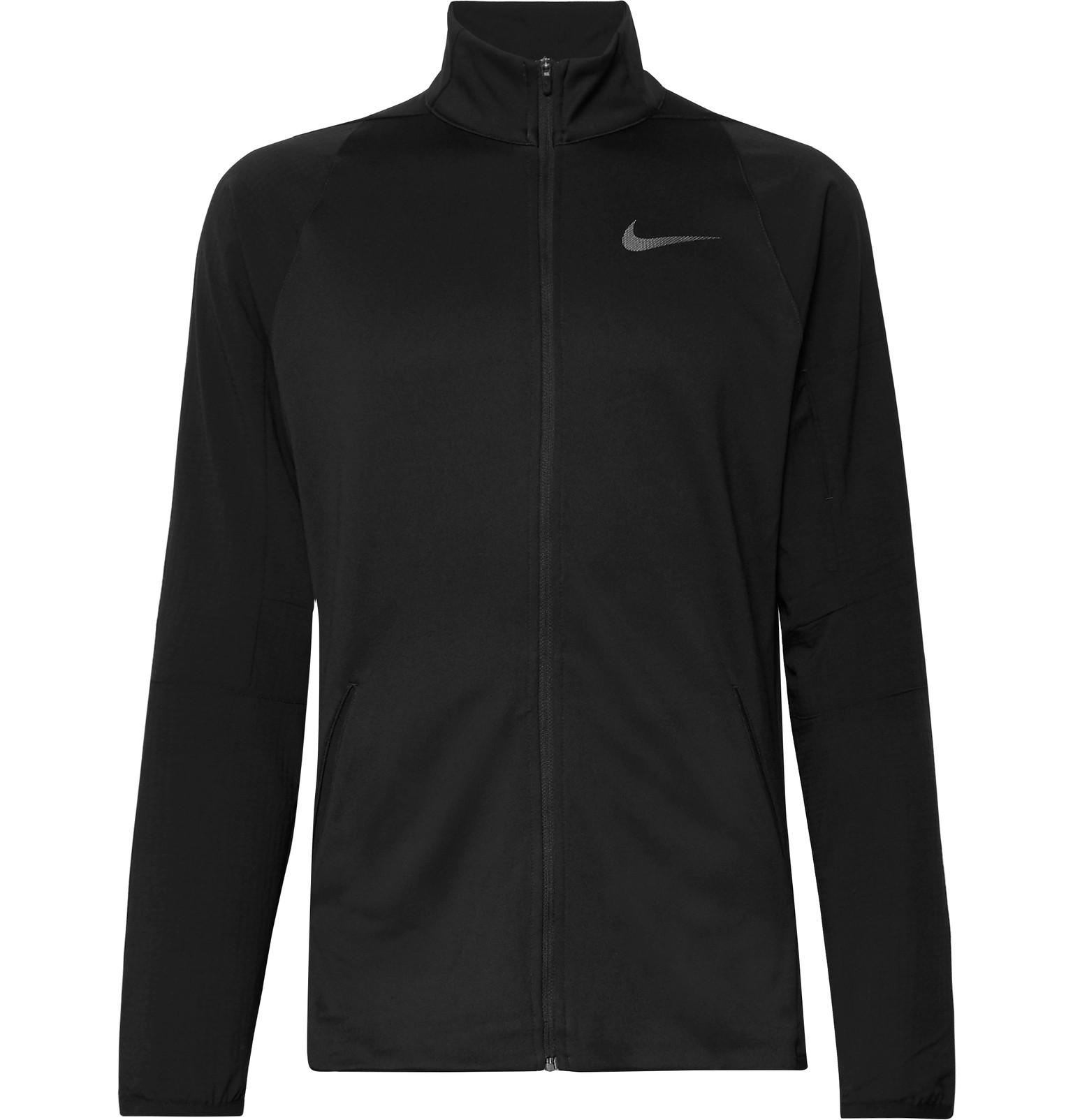 dagbog screech Male Nike Slim-fit Dri-fit Track Jacket in Black for Men | Lyst
