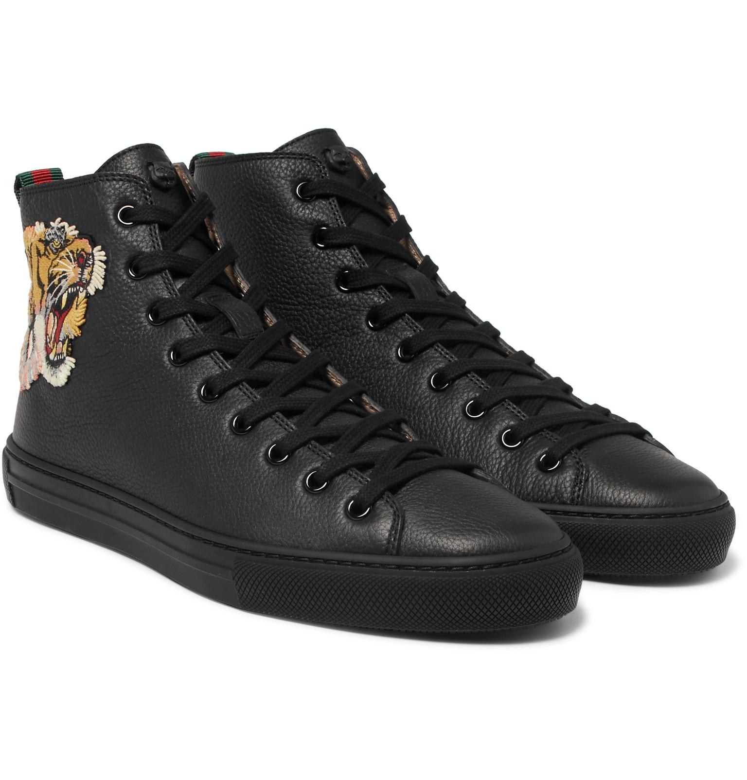 gucci major high top leather sneakers