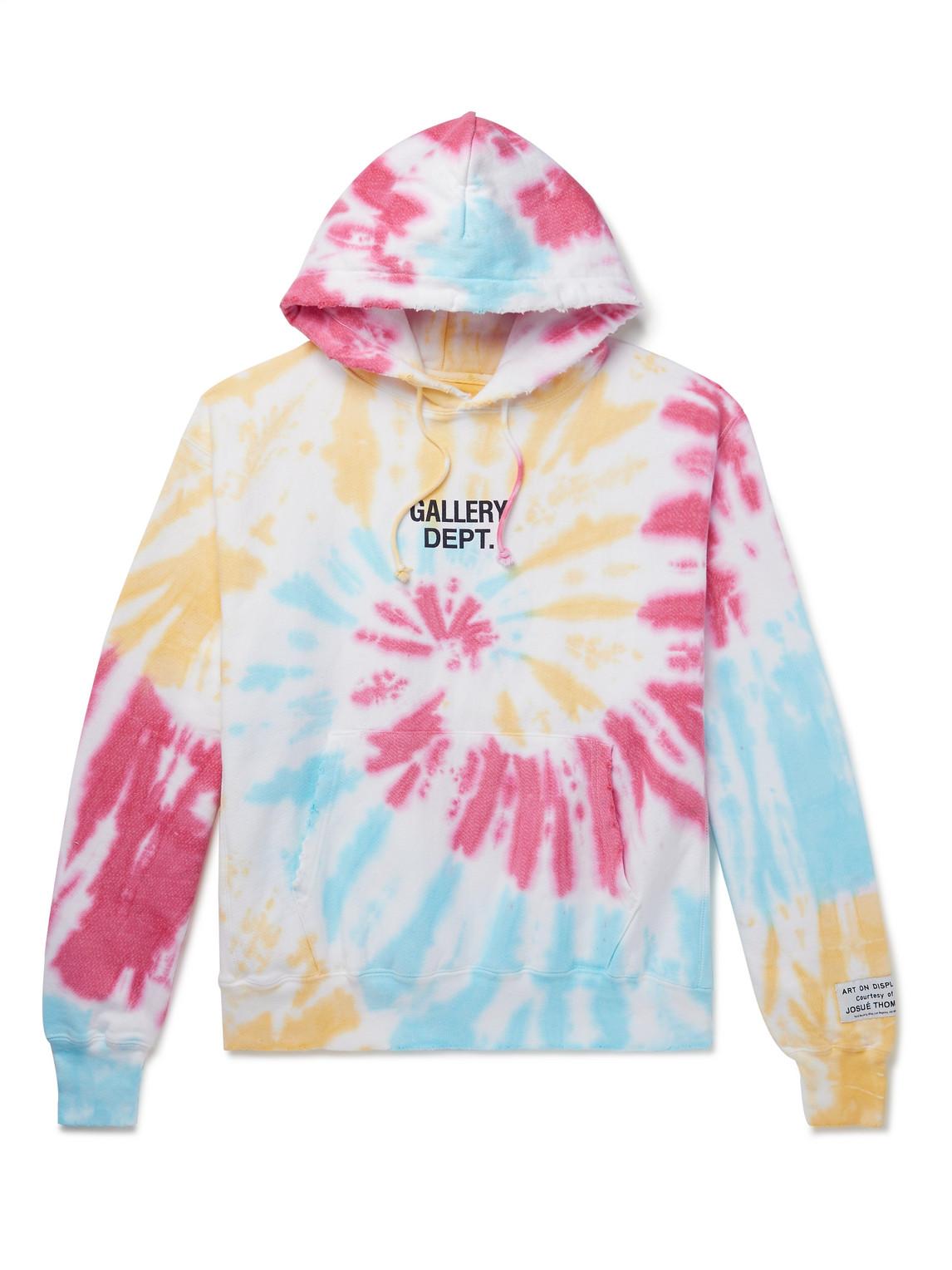 distressed tie dye hoodie