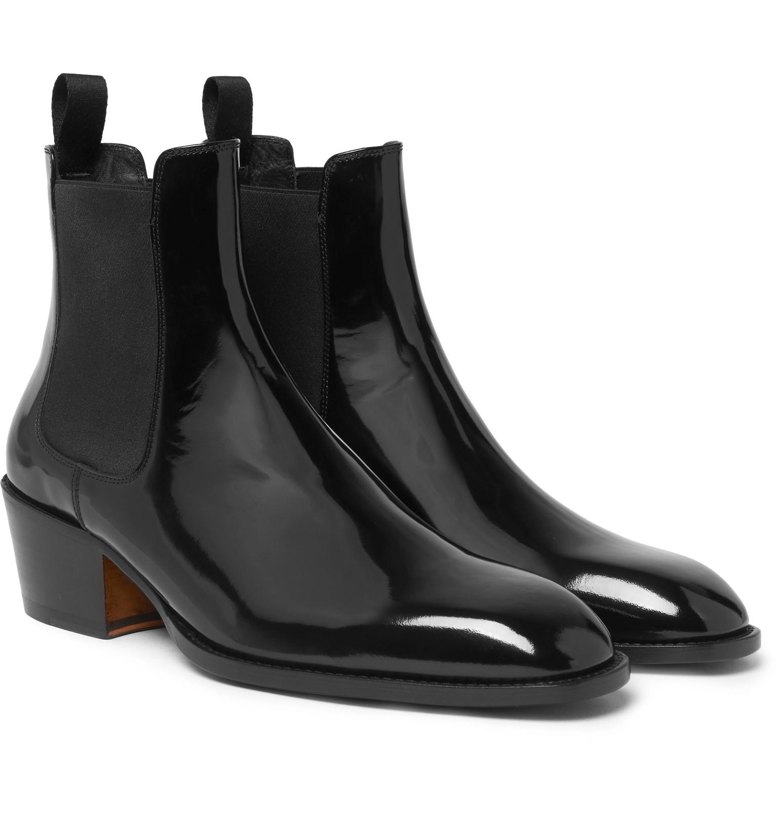 Tom Ford Webster Patent-leather Chelsea Boots in Black for Men | Lyst UK