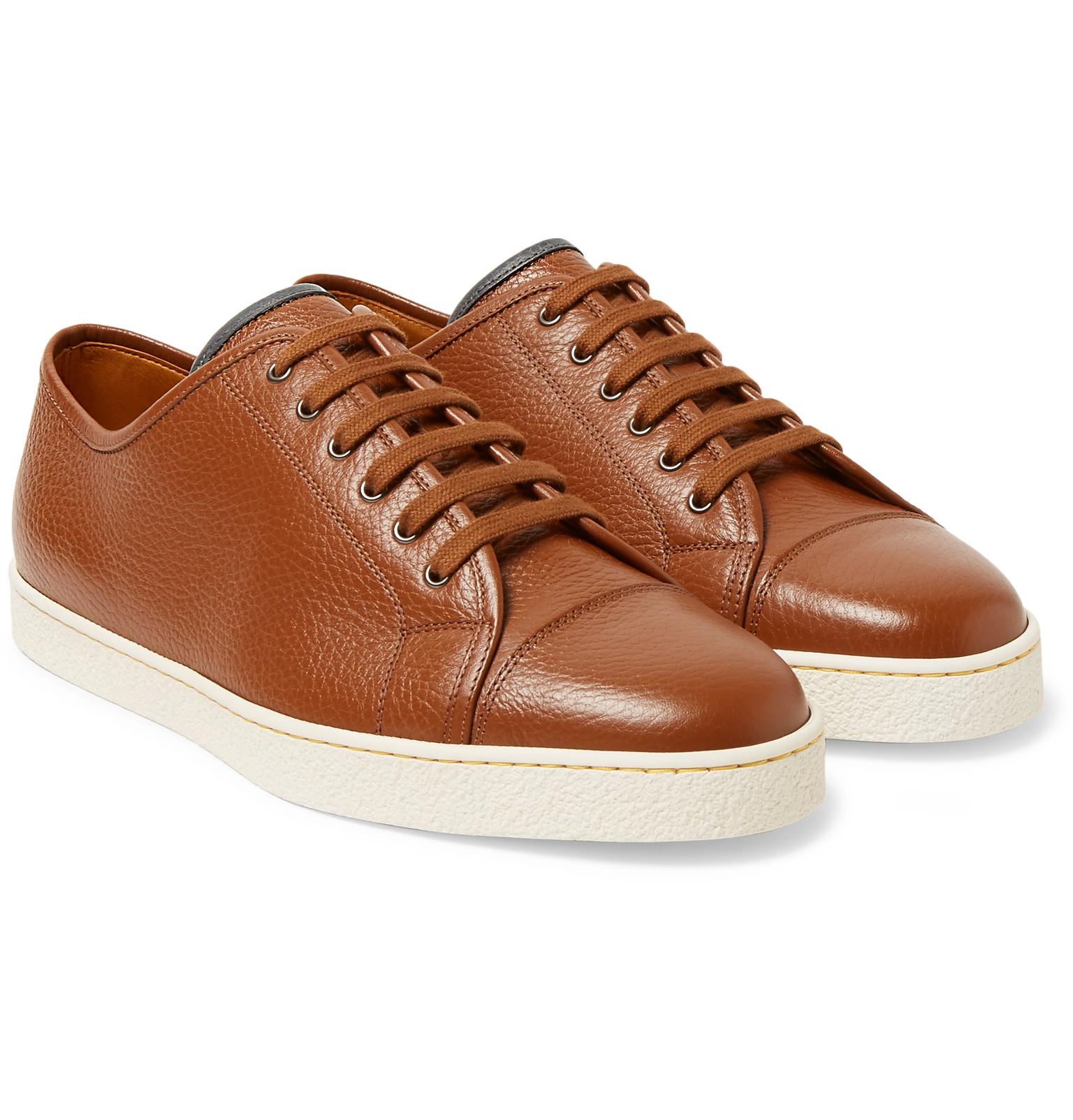 John Lobb Levah Full-grain Leather Sneakers in Tan (Brown) for Men - Lyst