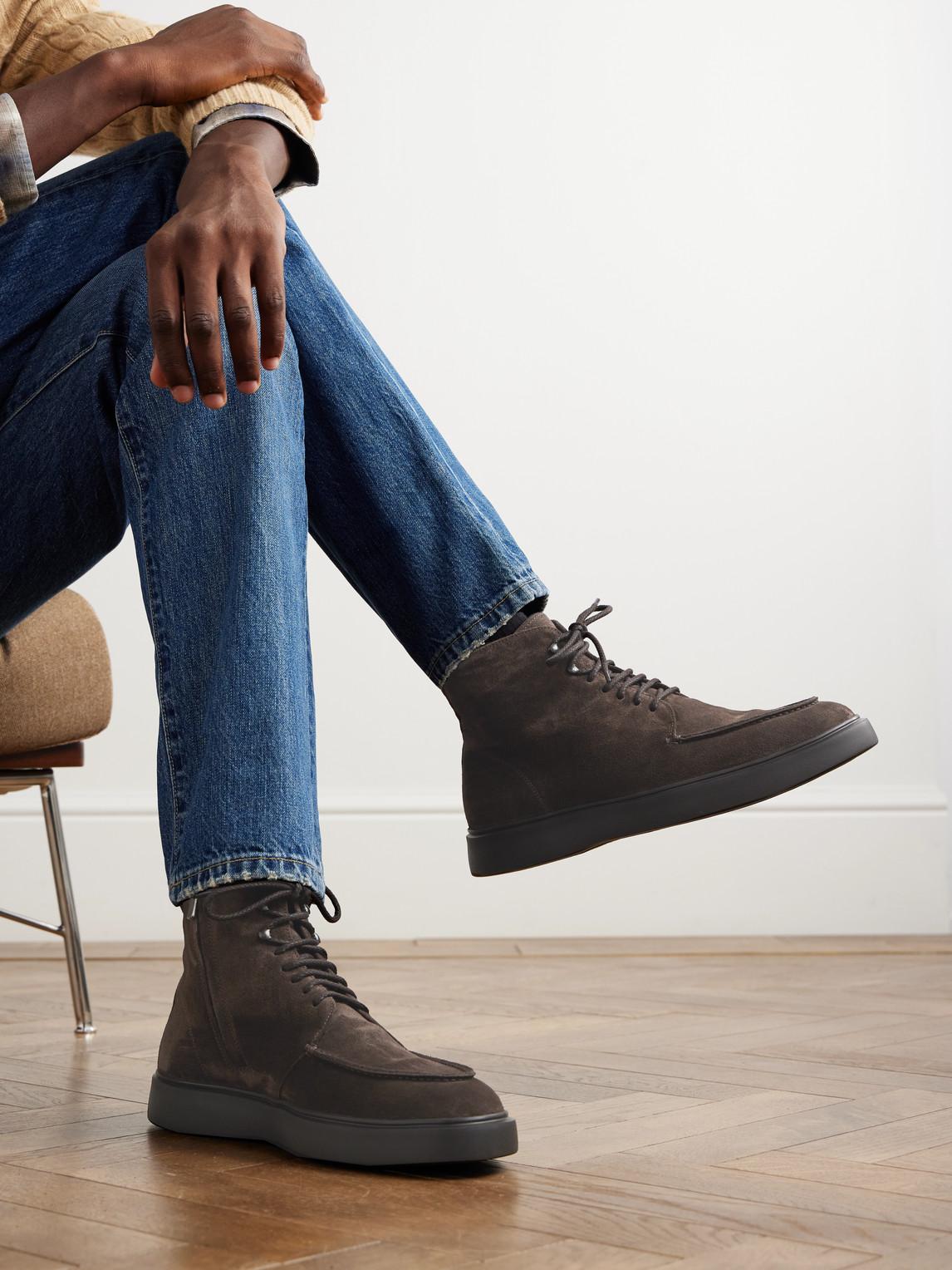 Officine Creative Frame 004 Suede Chukka Boots in Brown for  display picture 1