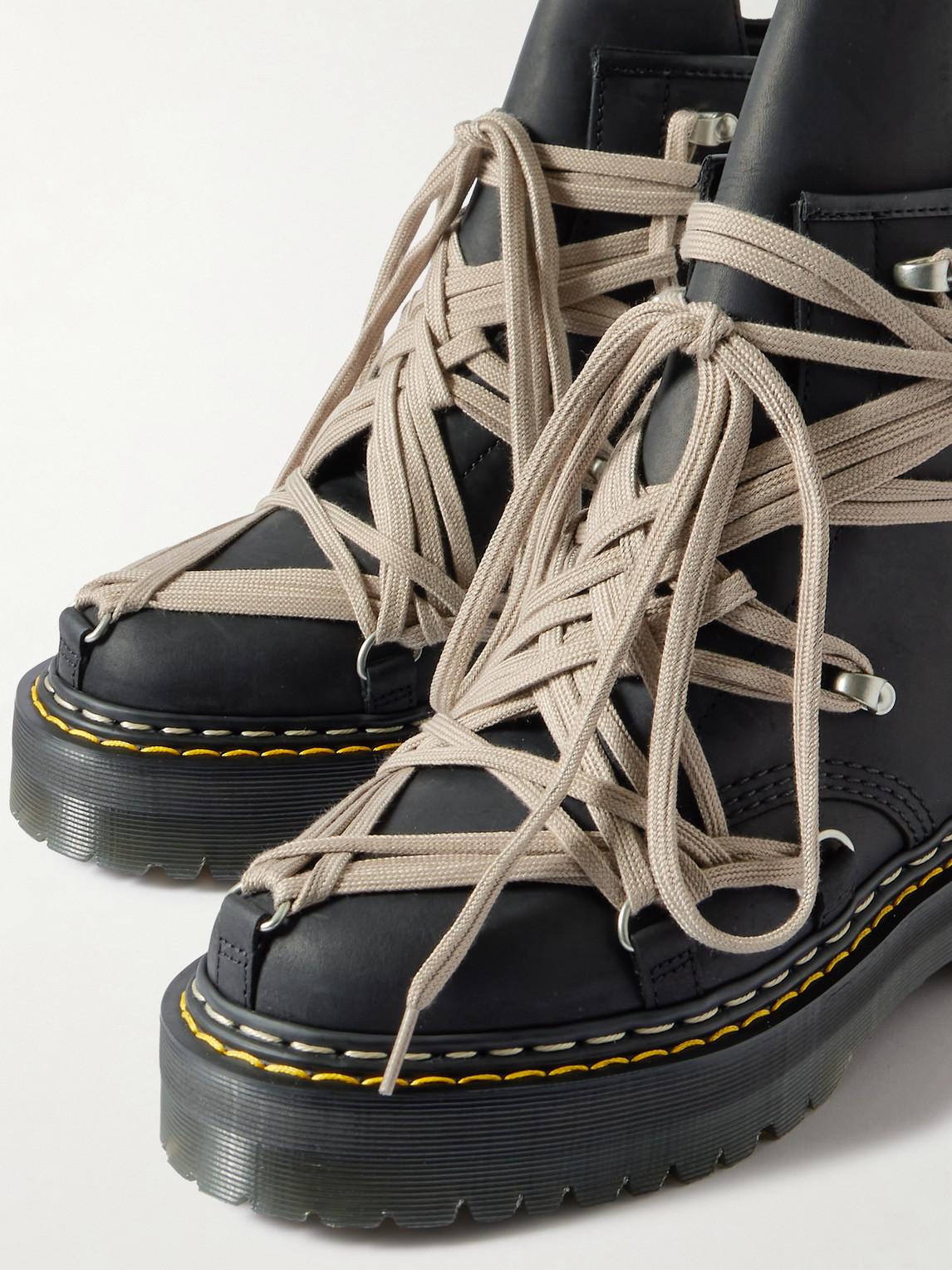 Rick Owens Dr Martens 1460 Quad Sole Megalace Leather Lace-up
