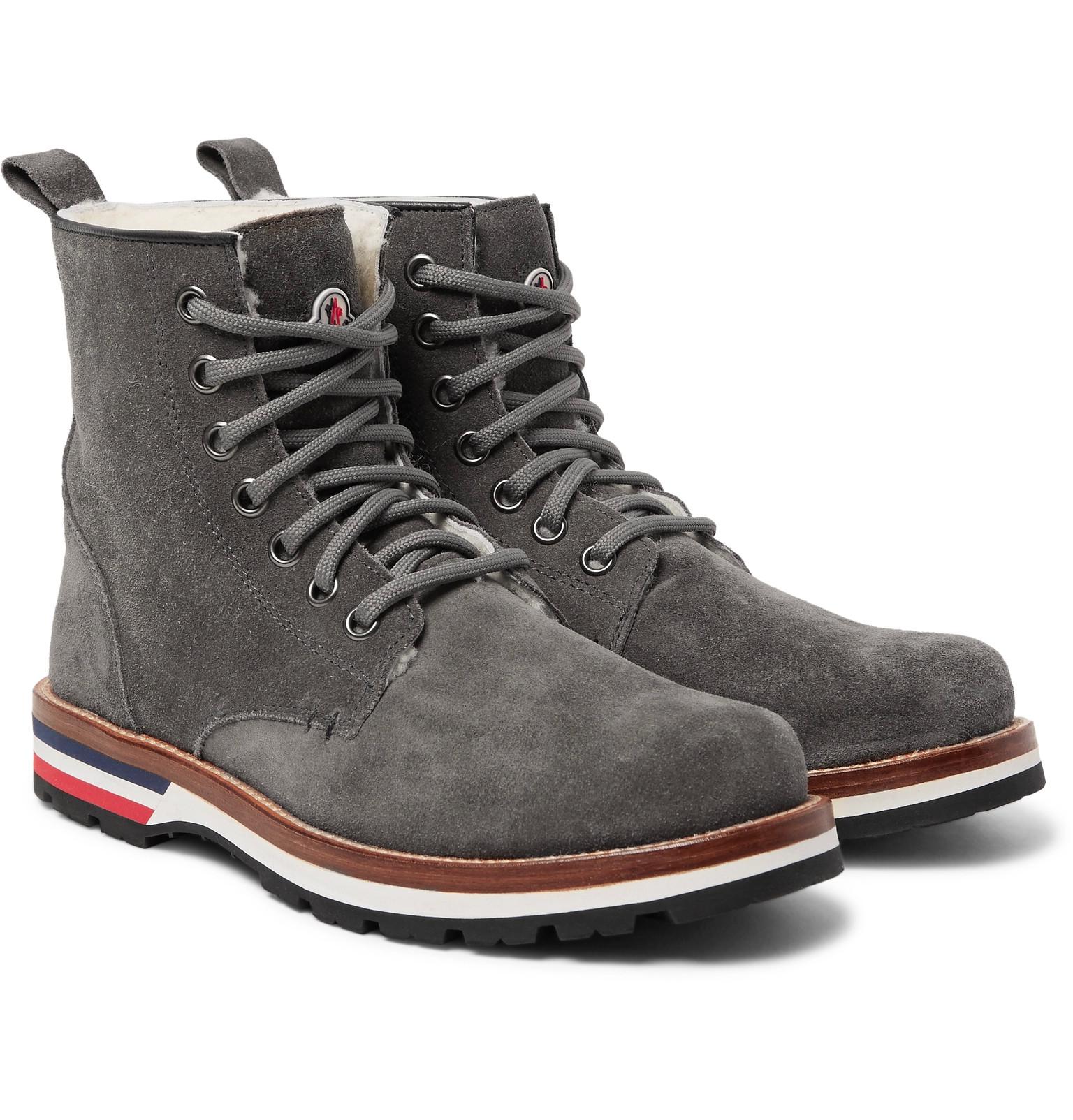 Moncler New Vancouver Shearlinglined Suede Boots for Men Lyst