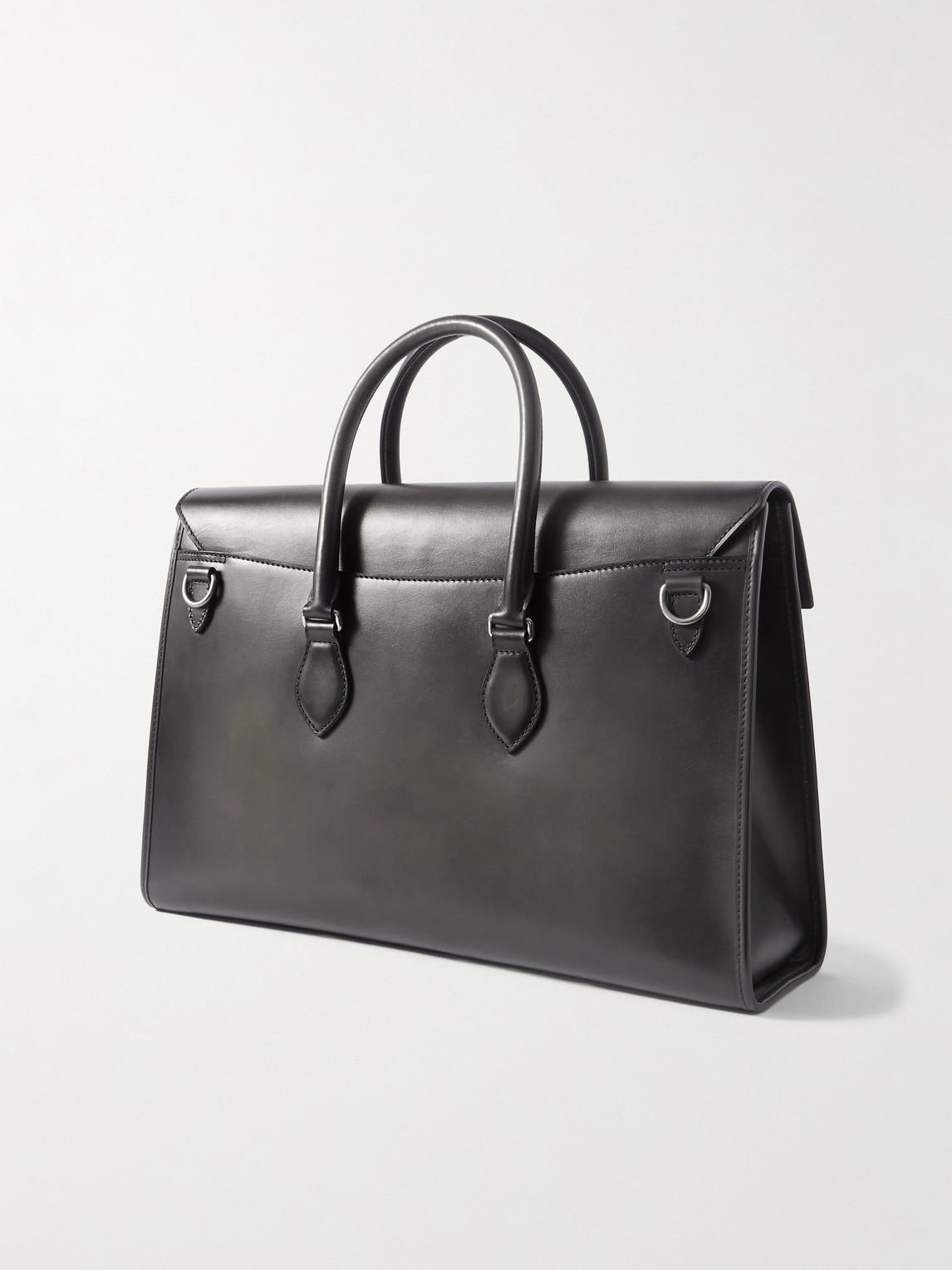 Berluti E'Mio Scritto Venezia Leather Briefcase in Black for Men