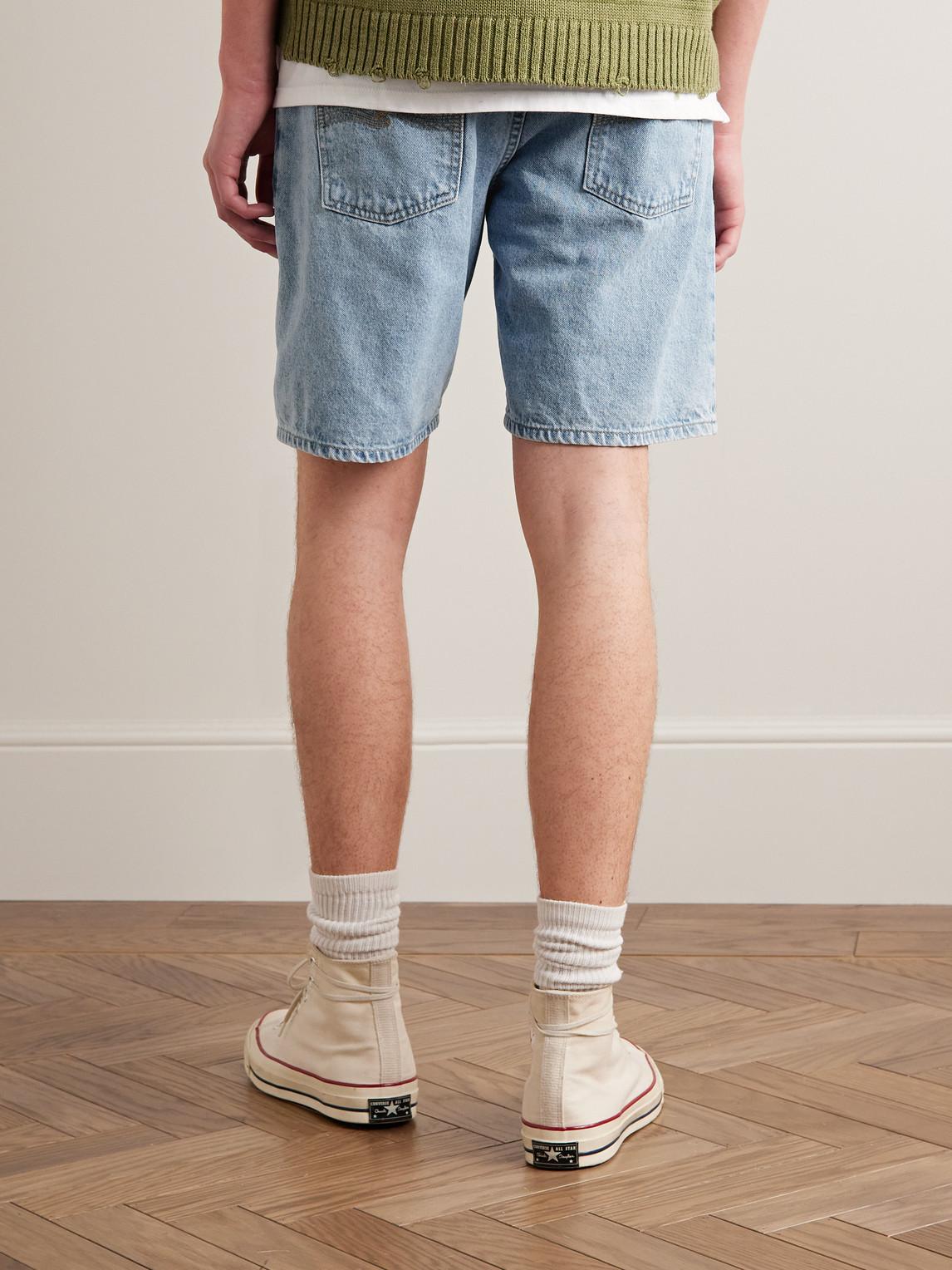 Nudie Jeans Seth Straight-leg Denim Shorts in Blue for Men | Lyst UK