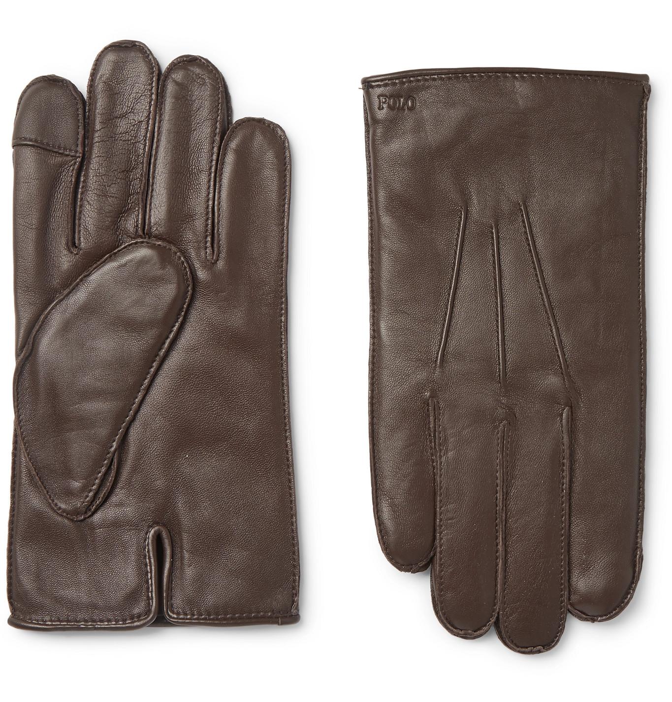 Polo Ralph Lauren Leather Gloves in Brown for Men - Lyst