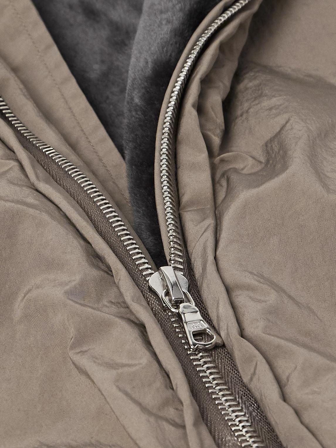 Ssstein Mouton Reversible Shell And Shearling Jacket in Grey for