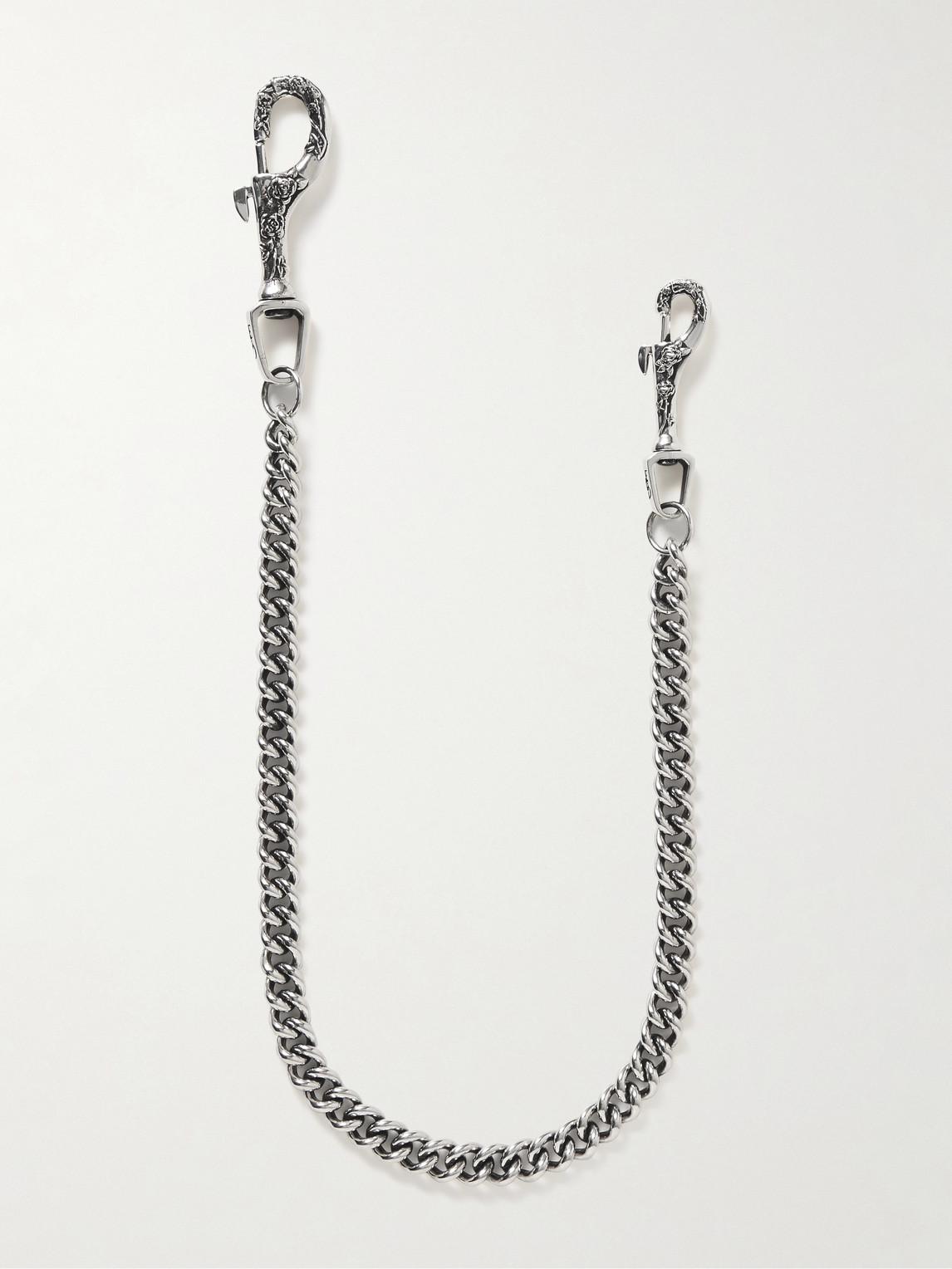 Enfants Riches Deprimes Engraved Wallet Chain in White for Men